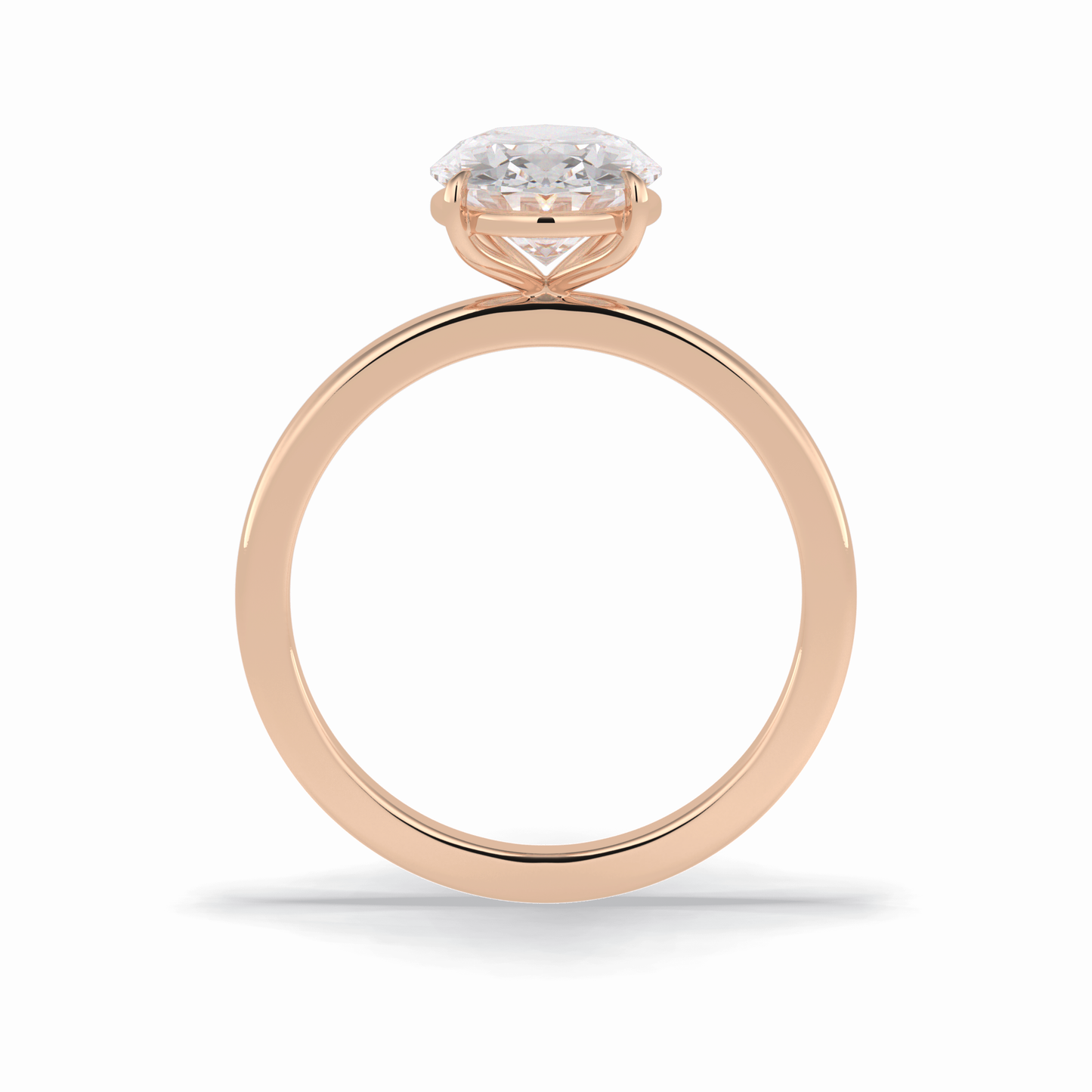 2.0 CT Oval Cut Solitaire Style Moissanite Engagement Rings