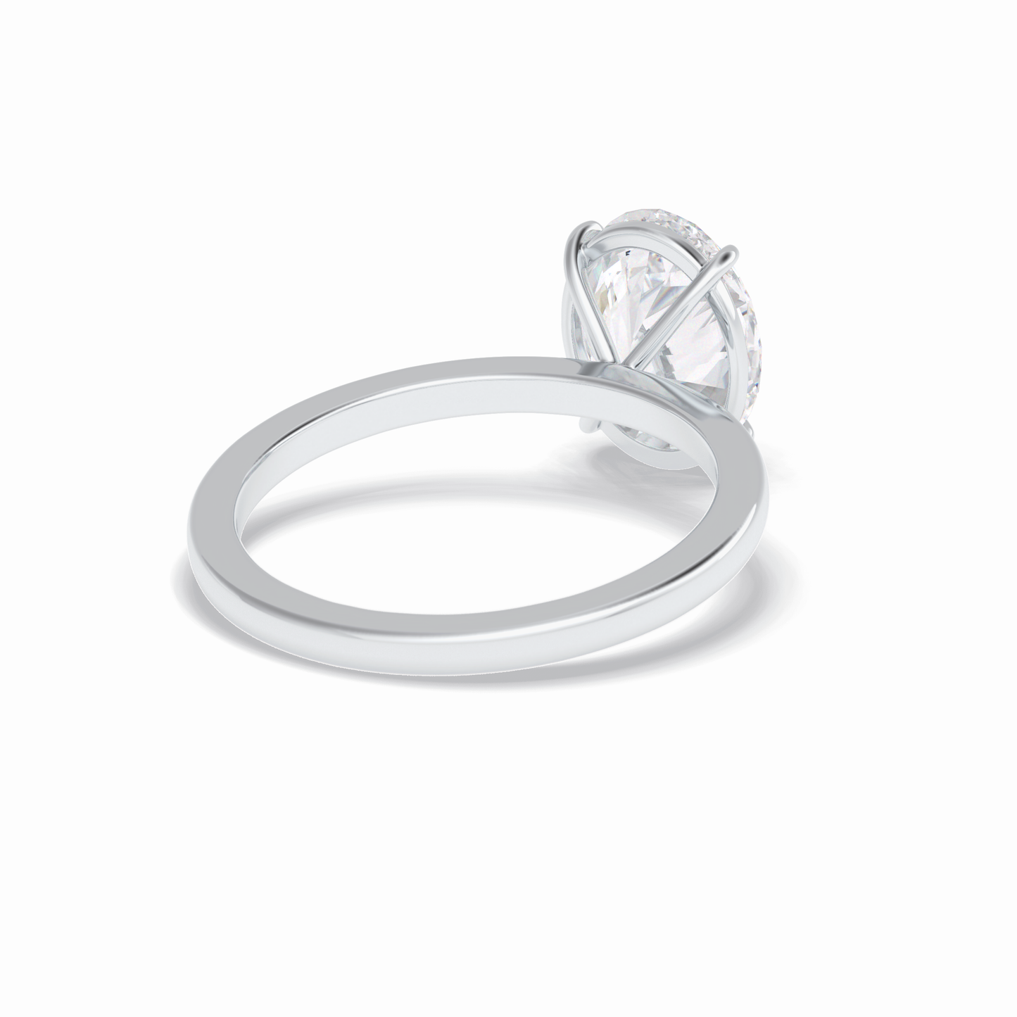 2.0 CT Oval Cut Solitaire Style Moissanite Engagement Rings