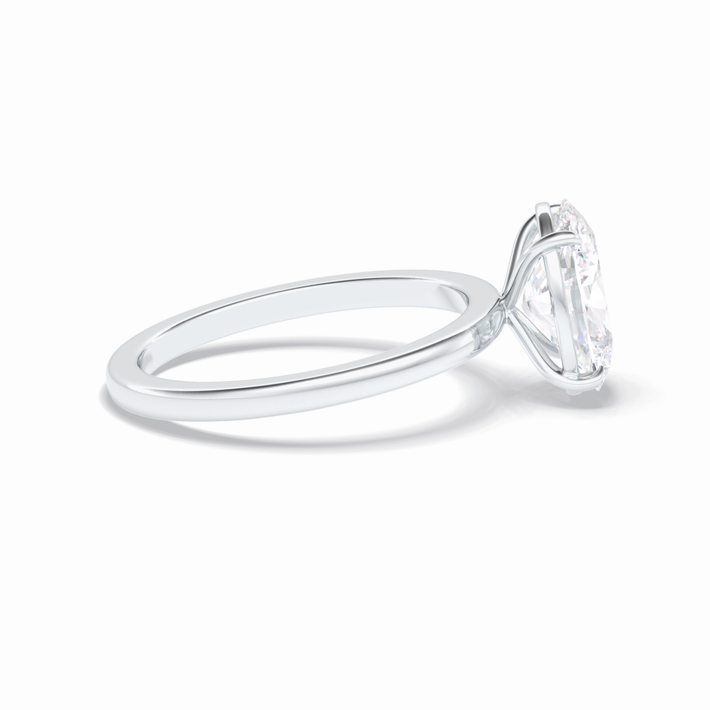 2.0 CT Oval Cut Solitaire Style Moissanite Engagement Rings
