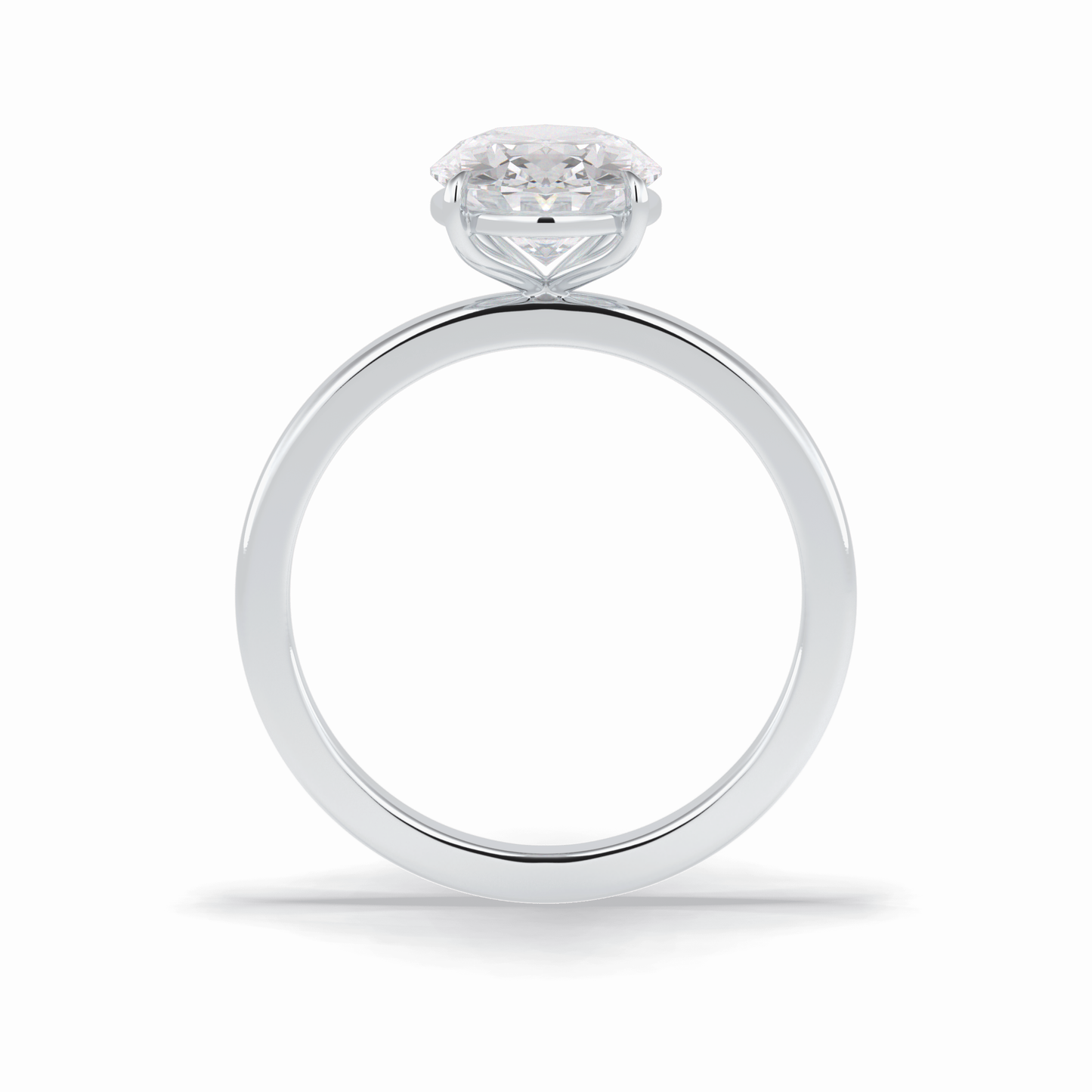 2.0 CT Oval Cut Solitaire Style Moissanite Engagement Rings