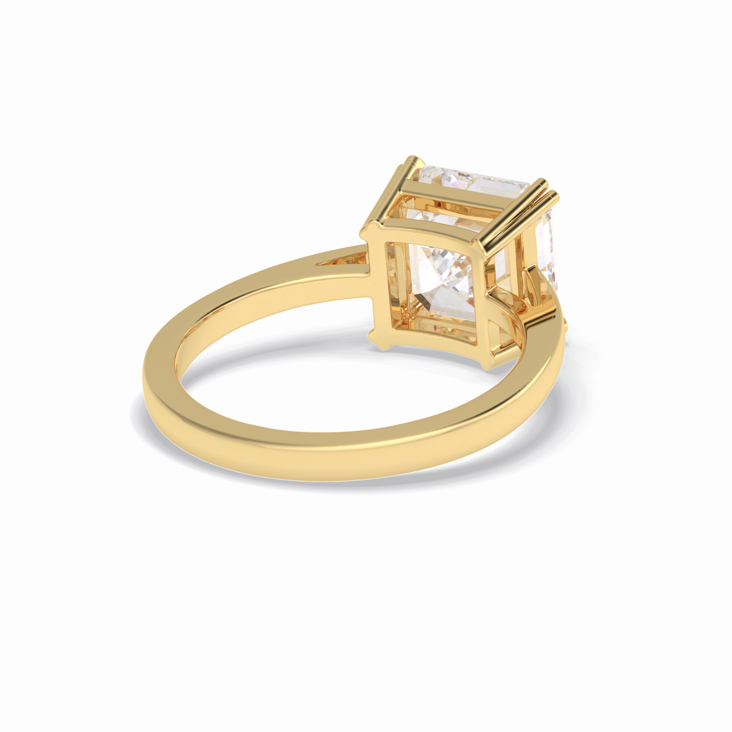 3.03 CT Asscher Cut Solitaire Style Moissanite Engagement Ring 9