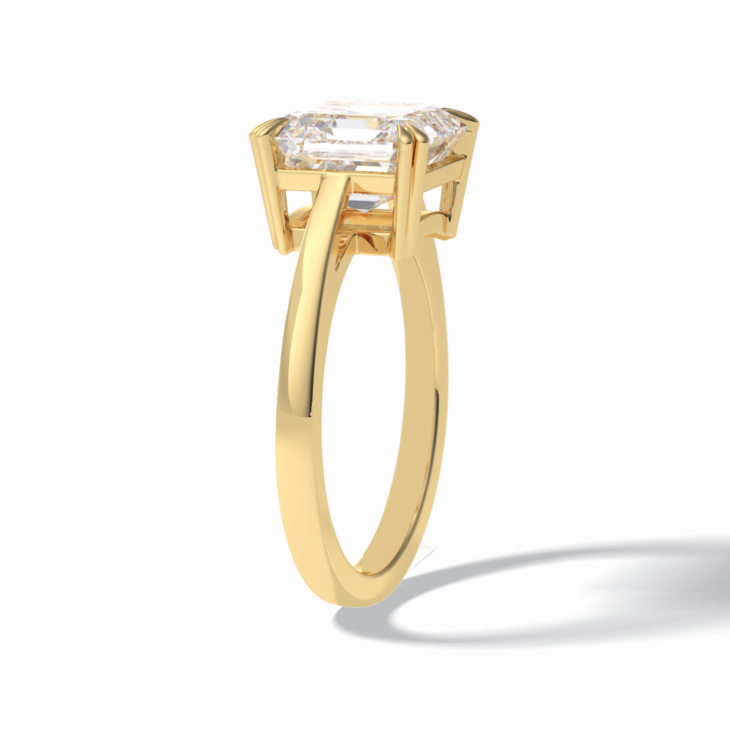 3.03 CT Asscher Cut Solitaire Style Moissanite Engagement Ring 12
