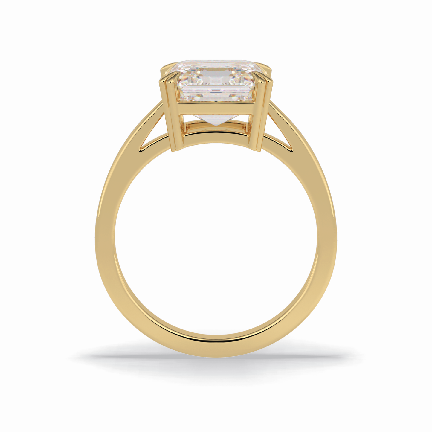 3.03 CT Asscher Cut Solitaire Style Moissanite Engagement Ring 14