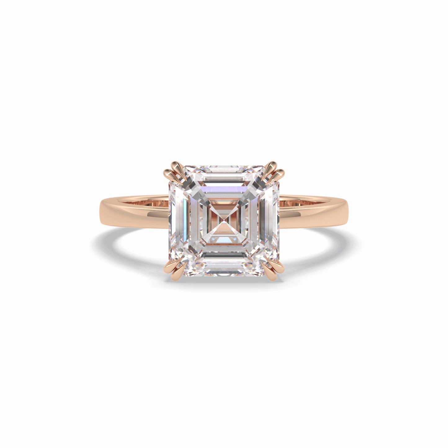 3.03 CT Asscher Cut Solitaire Style Moissanite Engagement Ring 15