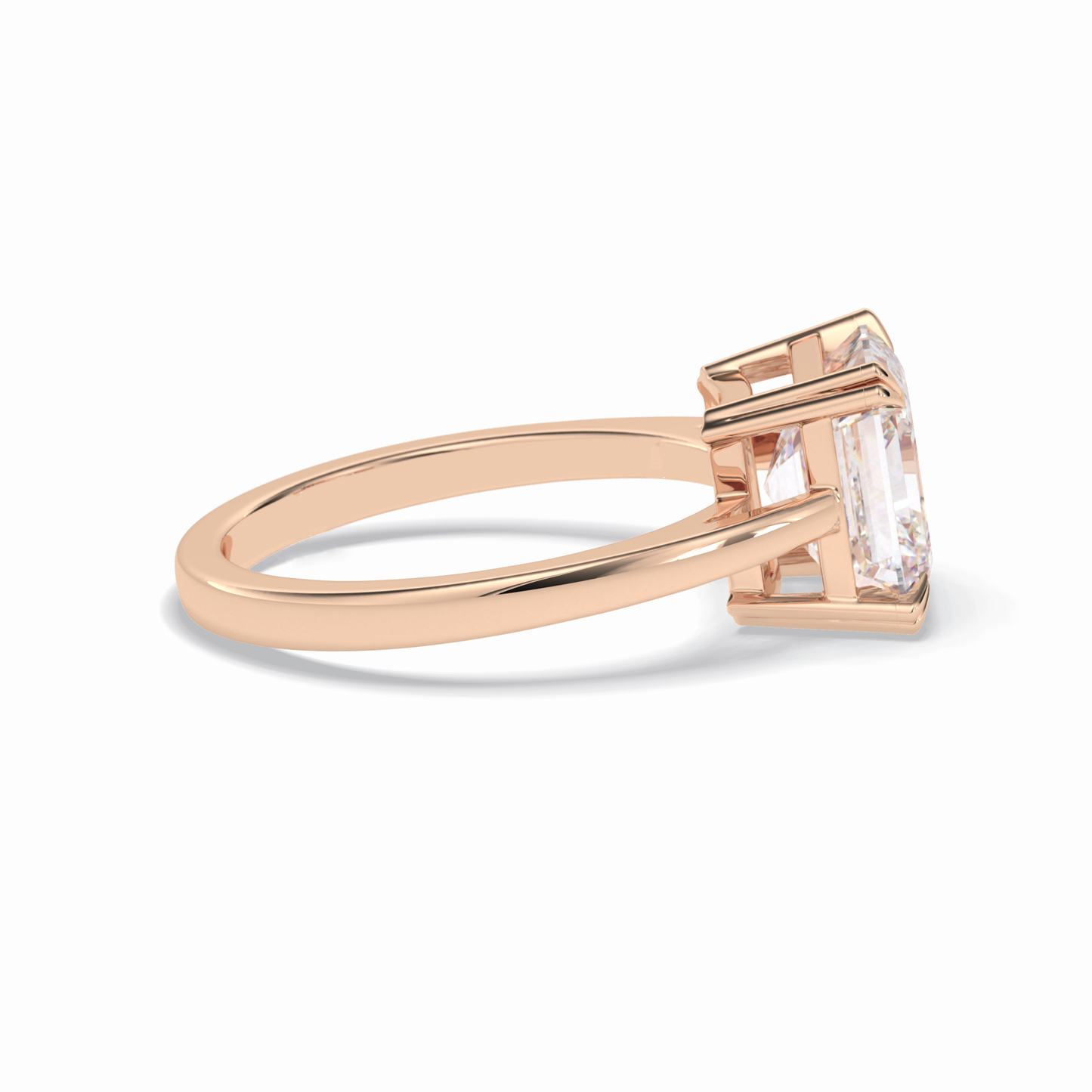3.03 CT Asscher Cut Solitaire Style Moissanite Engagement Ring 17