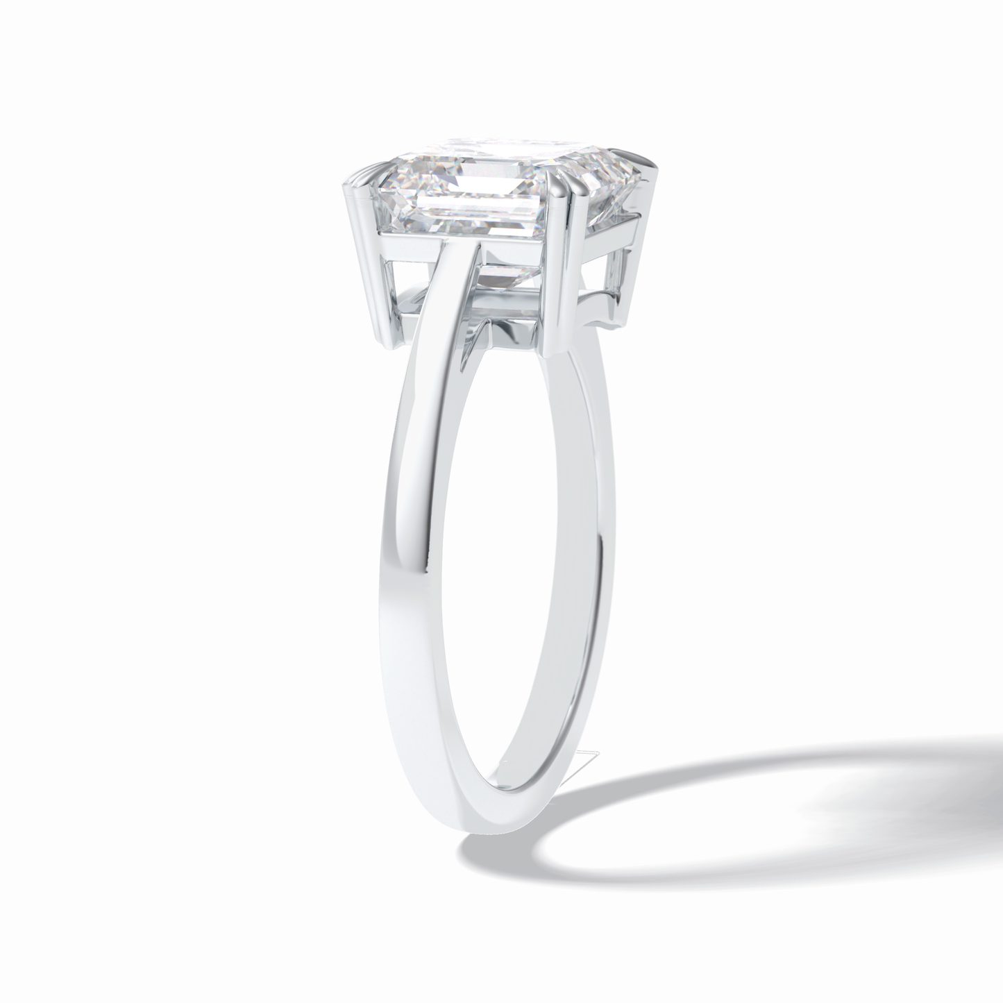 3.03 CT Asscher Cut Solitaire Style Moissanite Engagement Ring 6