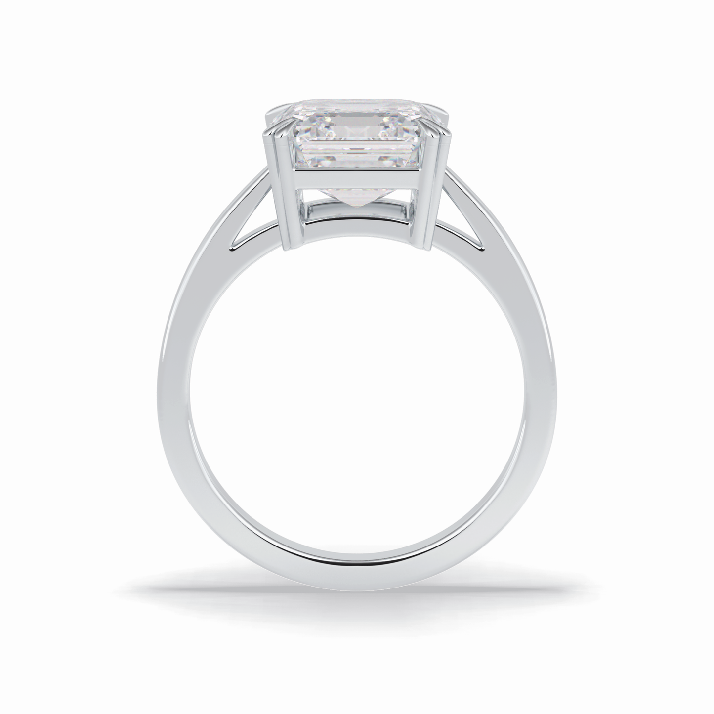 3.03 CT Asscher Cut Solitaire Style Moissanite Engagement Ring 7