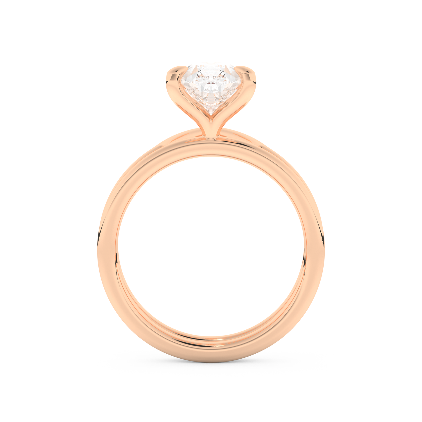 Pear Cut Moissanite Bridal Set with Solitaire Settings – 1.99 CT Center, 0.01 TCW Accents