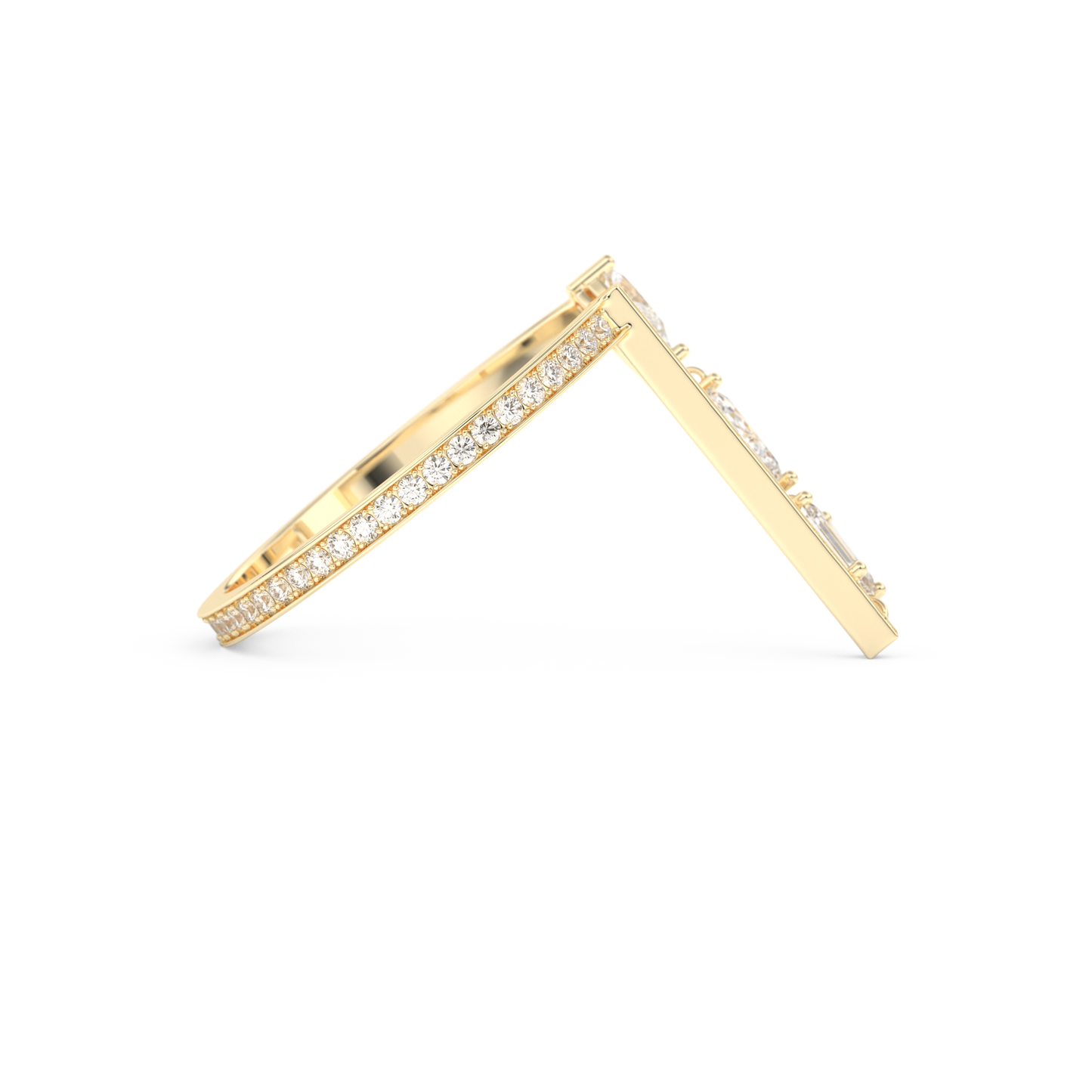 Full Eternity Wedding Band with 0.569 CT Pear, Round, Emerald & Marquise Cut Moissanite – Yellow, White, or Rose Gold
