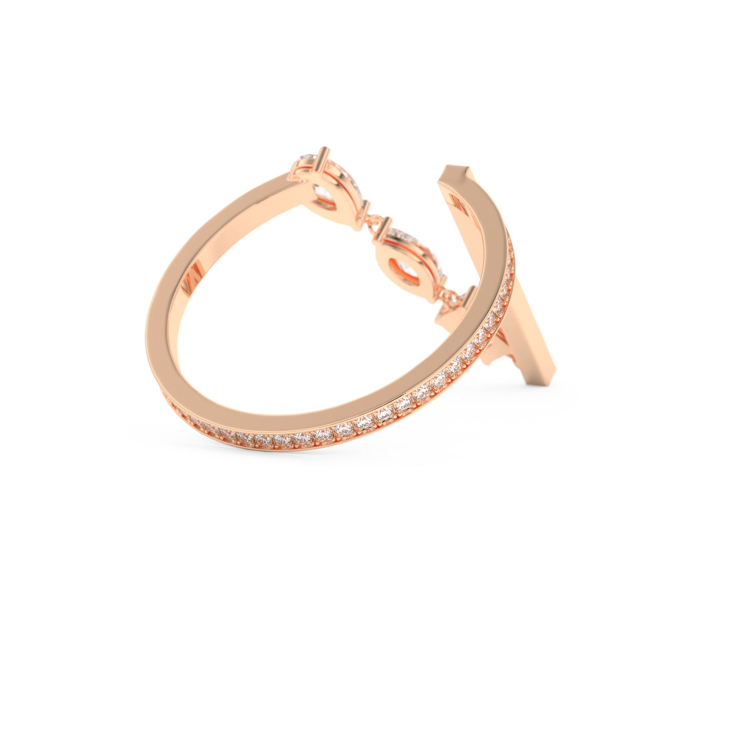 Full Eternity Wedding Band with 0.569 CT Pear, Round, Emerald & Marquise Cut Moissanite – Yellow, White, or Rose Gold