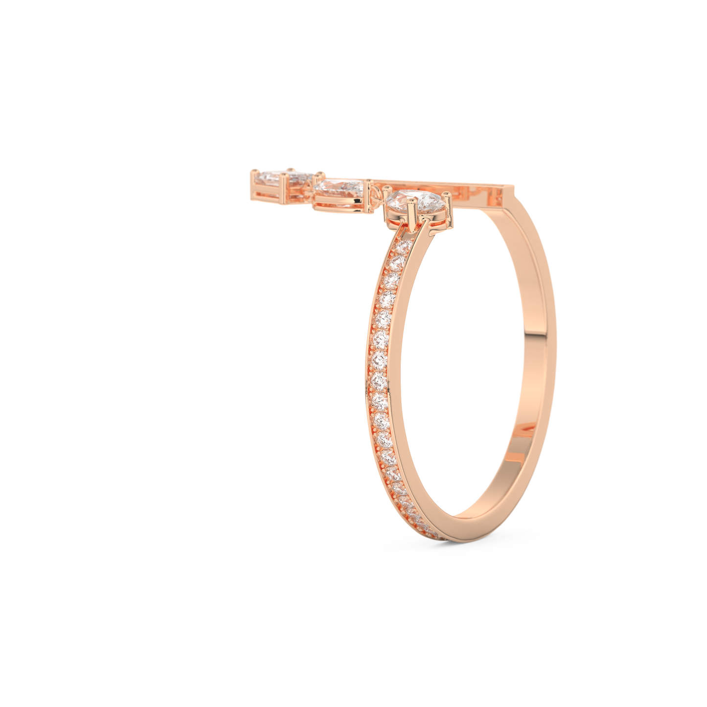 Full Eternity Wedding Band with 0.569 CT Pear, Round, Emerald & Marquise Cut Moissanite – Yellow, White, or Rose Gold