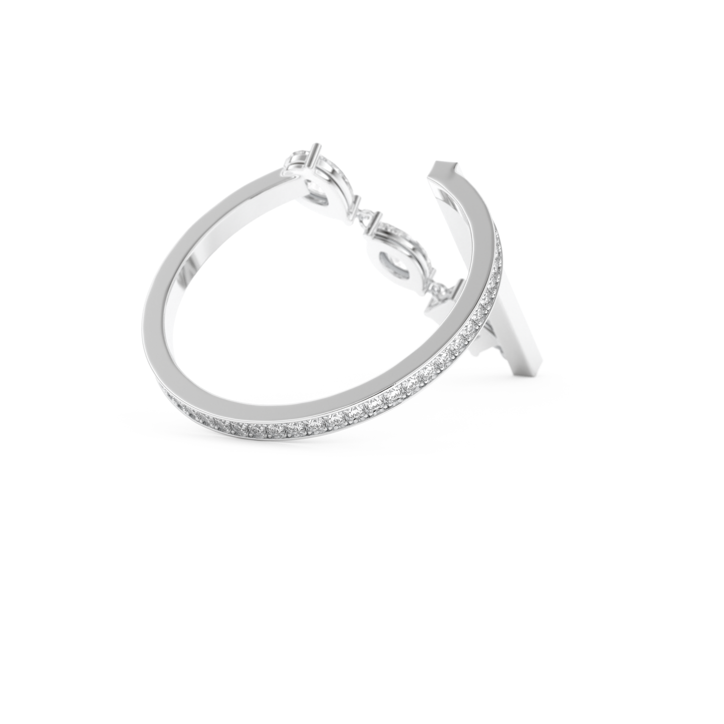 Full Eternity Wedding Band with 0.569 CT Pear, Round, Emerald & Marquise Cut Moissanite – Yellow, White, or Rose Gold