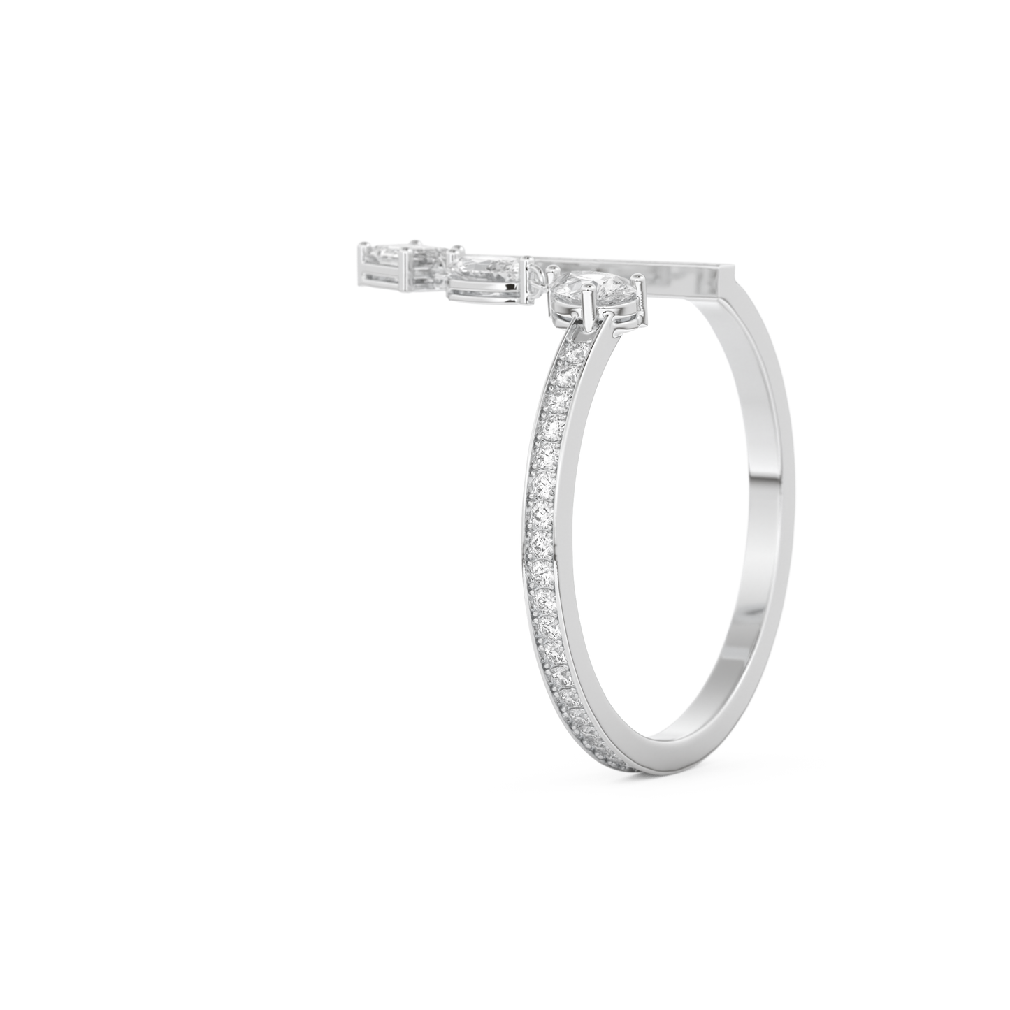 Full Eternity Wedding Band with 0.569 CT Pear, Round, Emerald & Marquise Cut Moissanite – Yellow, White, or Rose Gold