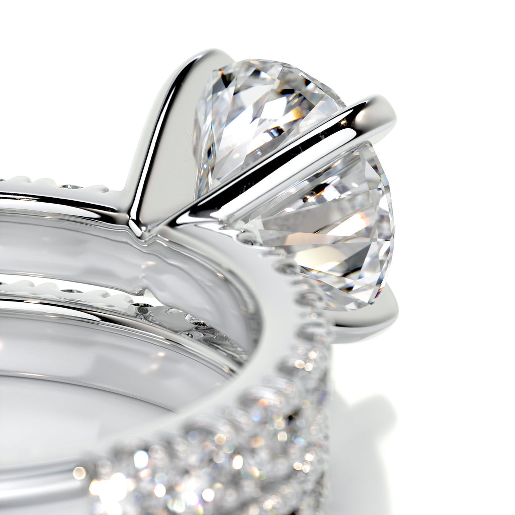 1.50 CT Round Solitaire CVD F/VS Diamond Bridal Ring Set 5