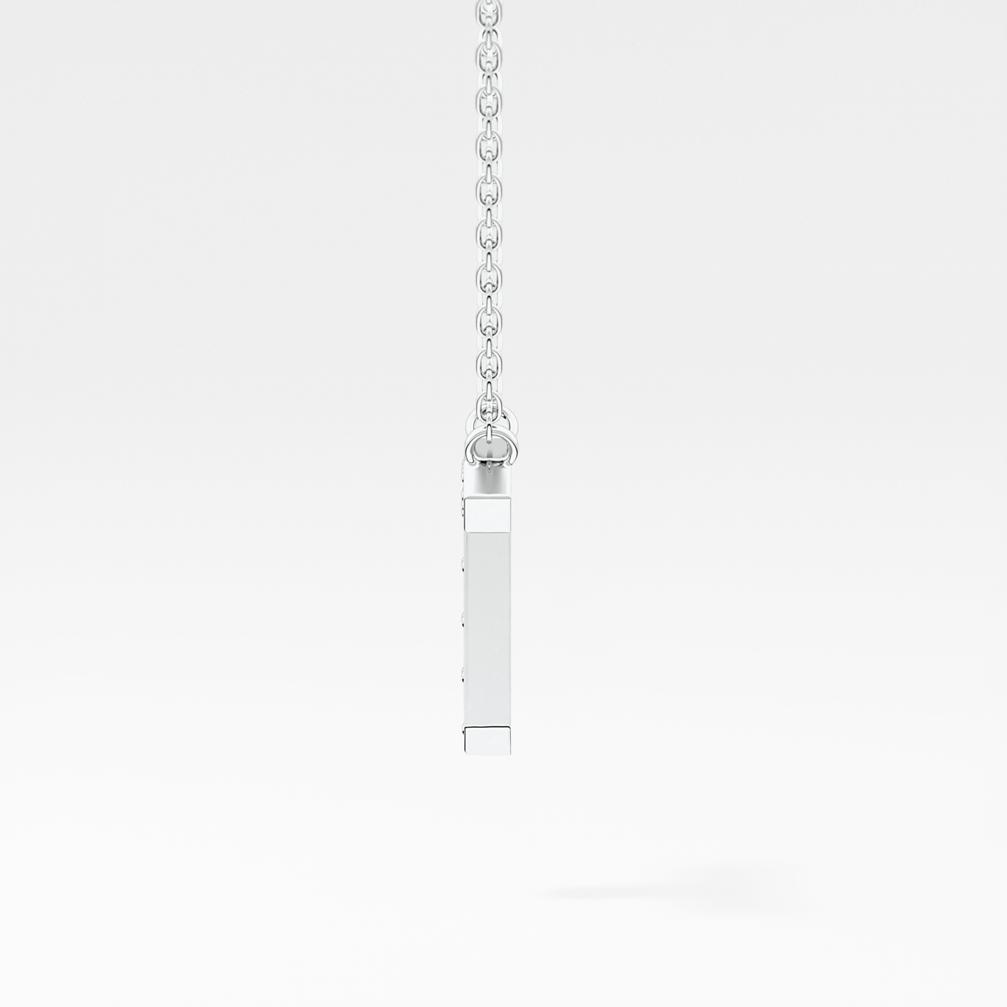Classic 0.17 TCW Round T Shaped Moissanite Diamond Necklace