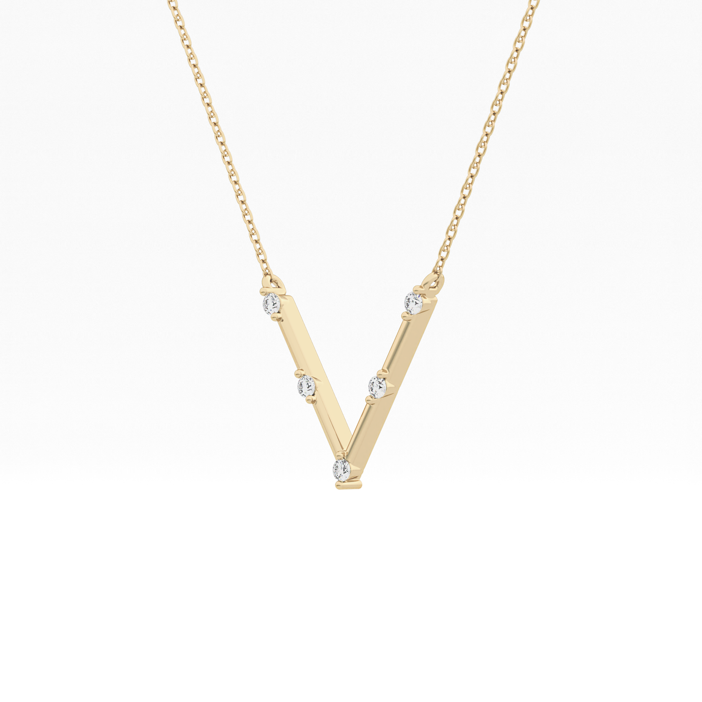 Classic 0.08 TCW Round Moissanite Diamond Necklace