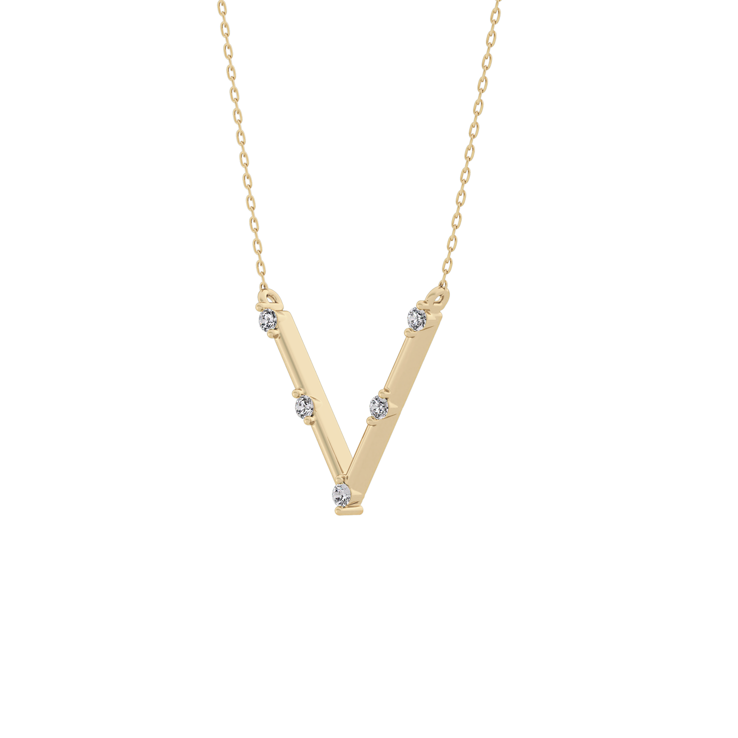 Classic 0.08 TCW Round Moissanite Diamond Necklace