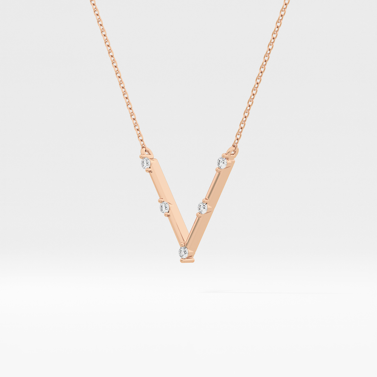 Classic 0.08 TCW Round Moissanite Diamond Necklace