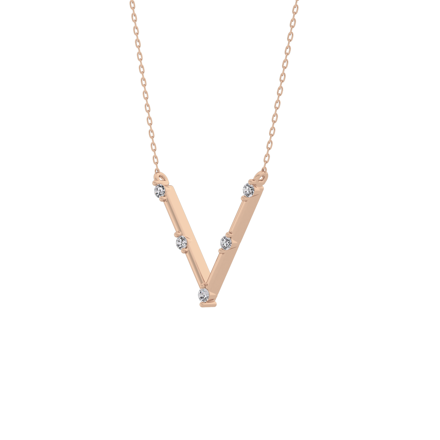 Classic 0.08 TCW Round Moissanite Diamond Necklace