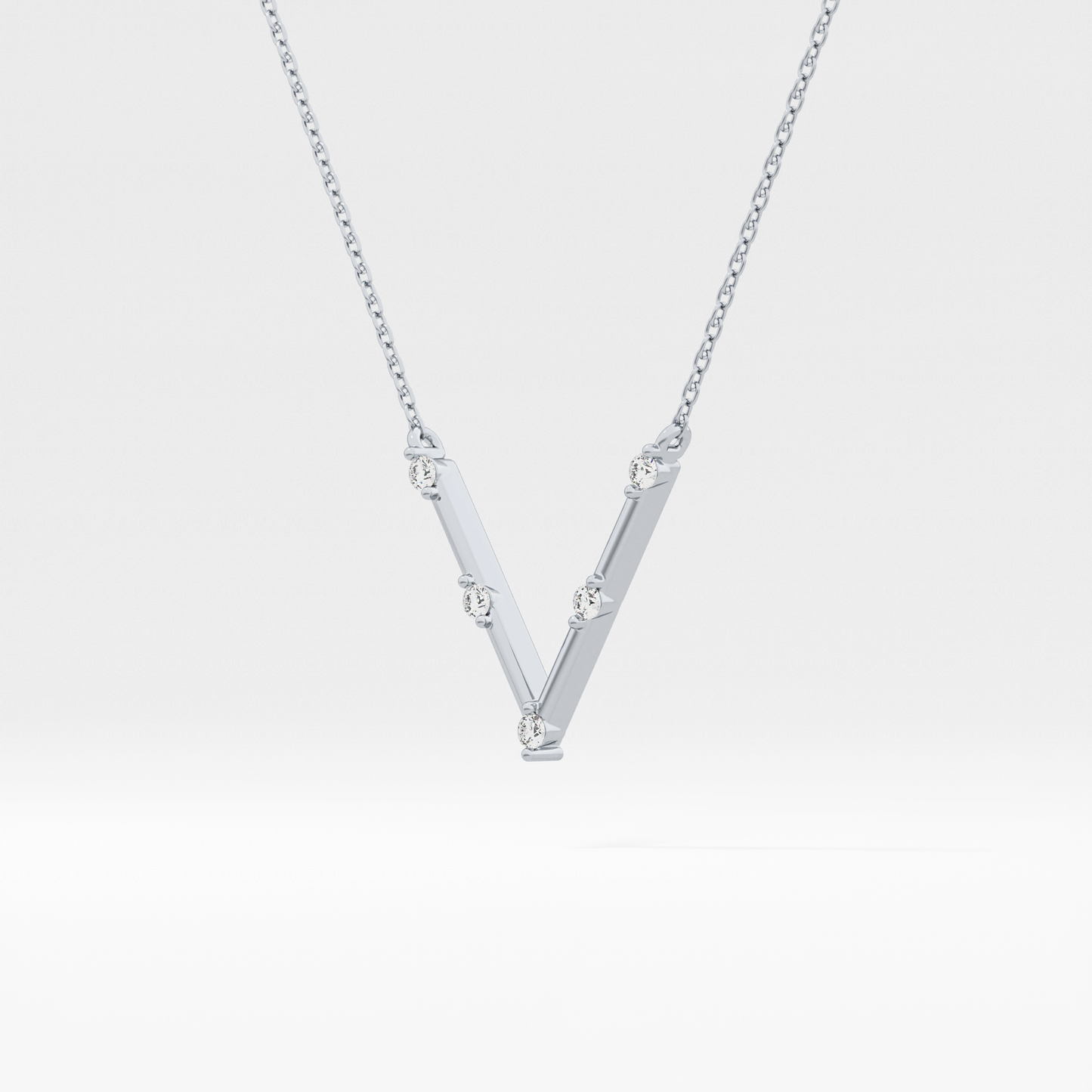 Classic 0.08 TCW Round Moissanite Diamond Necklace