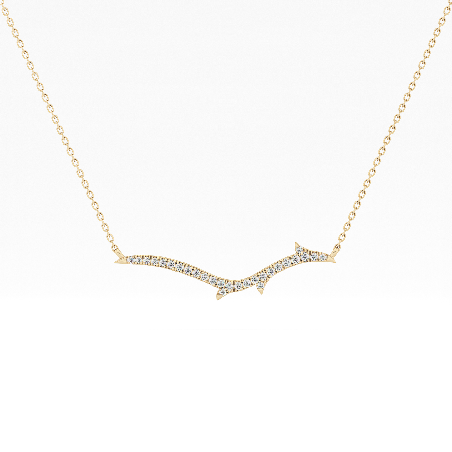 Classic 0.123 TCW Round Cut Moissanite Diamond Necklace