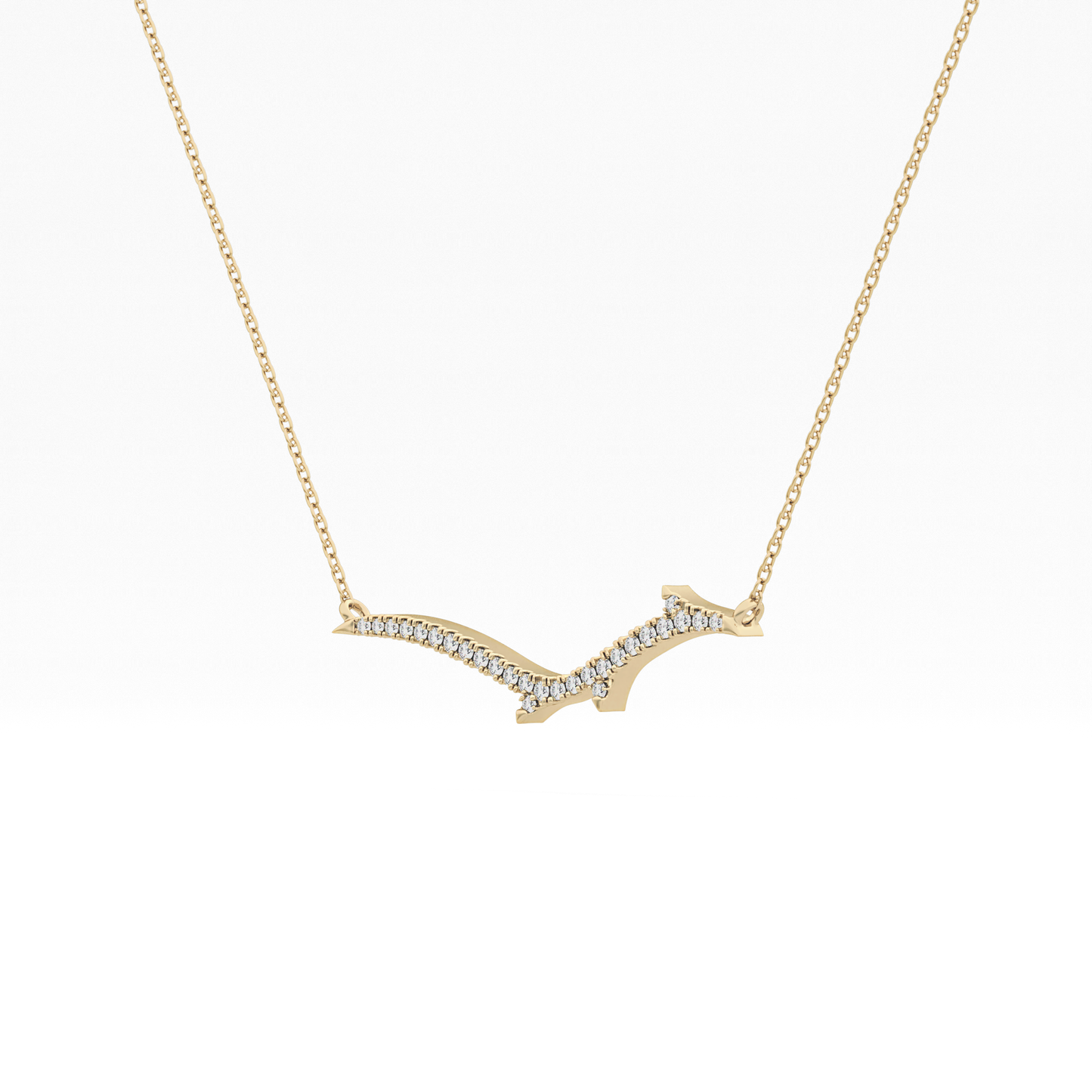 Classic 0.123 TCW Round Cut Moissanite Diamond Necklace
