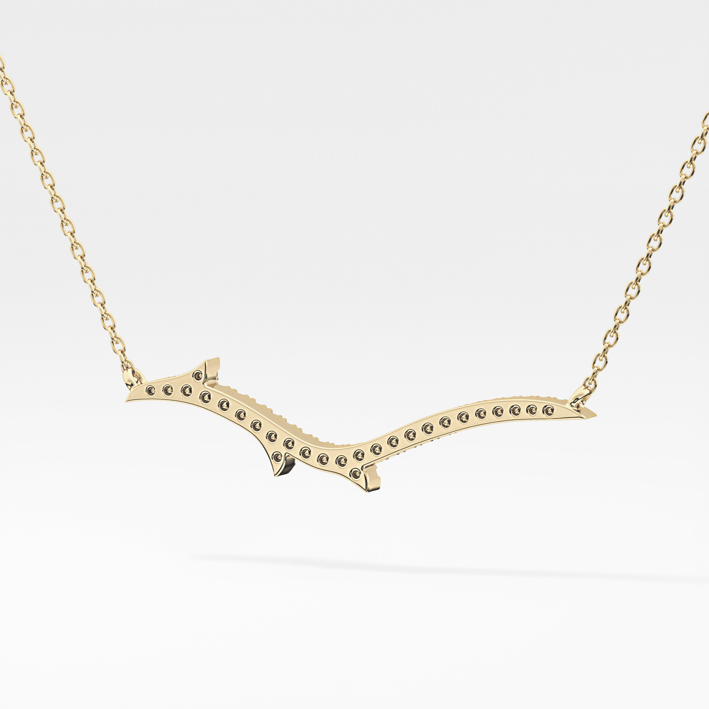 Classic 0.123 TCW Round Cut Moissanite Diamond Necklace