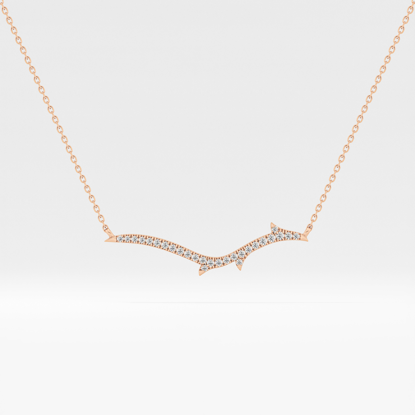 Classic 0.123 TCW Round Cut Moissanite Diamond Necklace