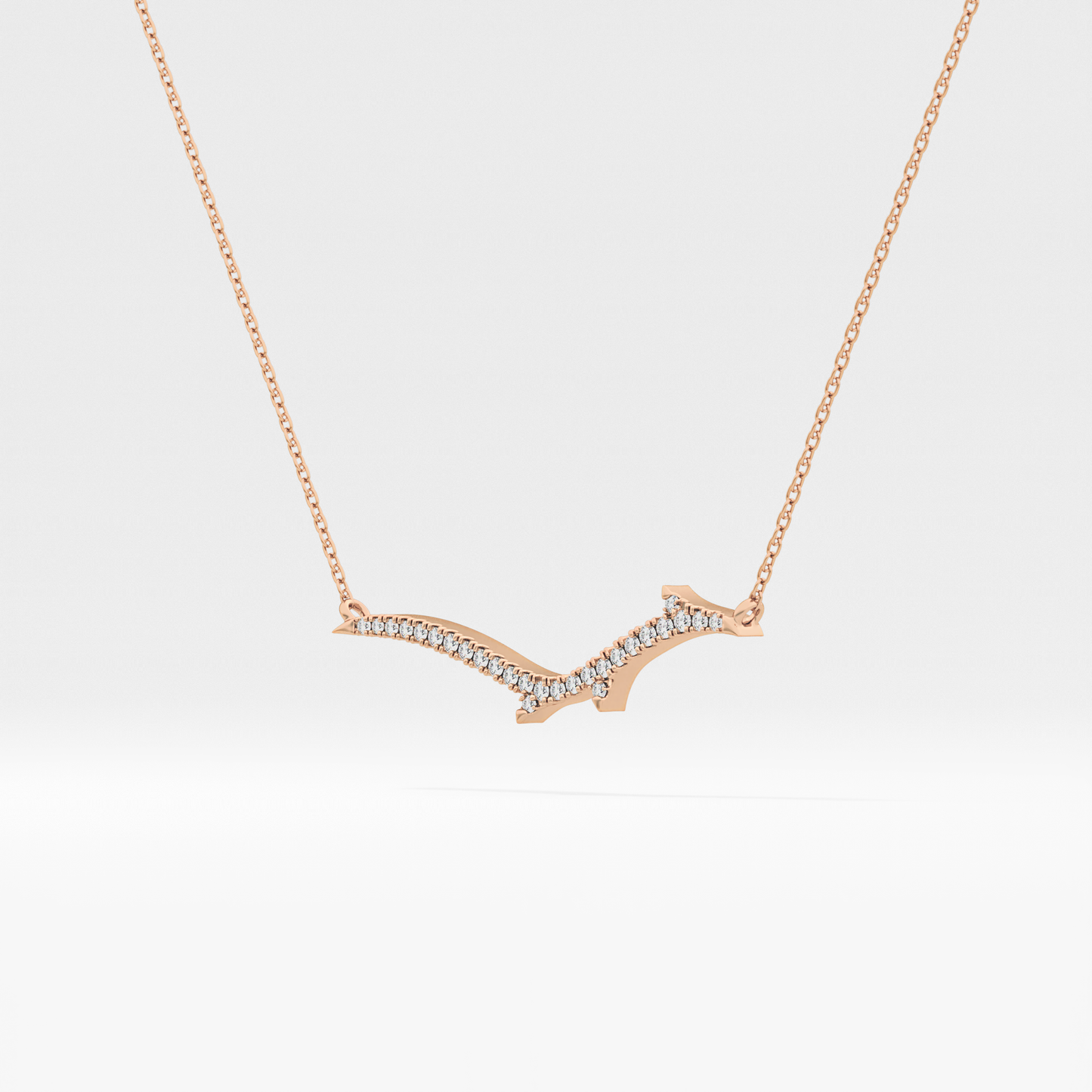Classic 0.123 TCW Round Cut Moissanite Diamond Necklace