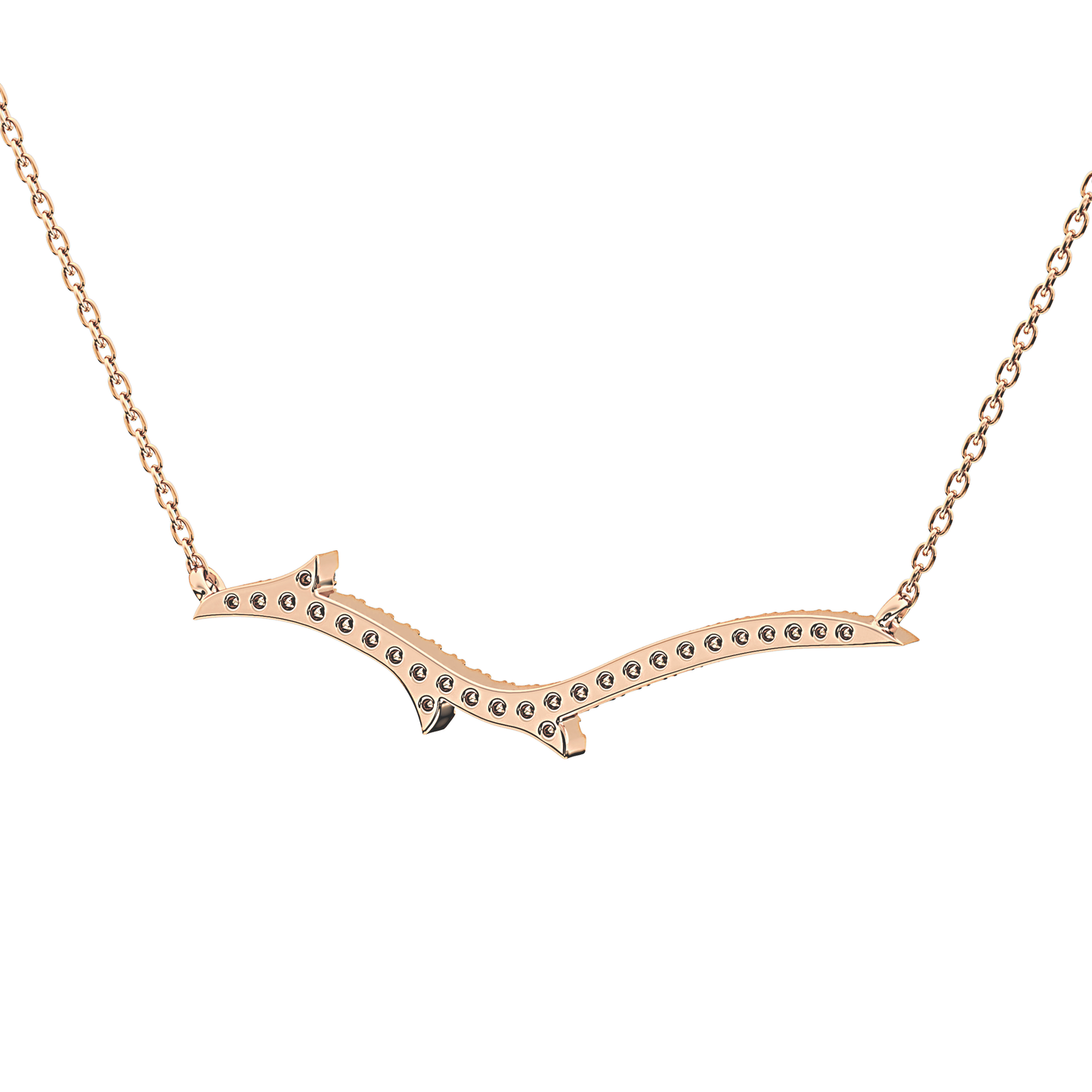Classic 0.123 TCW Round Cut Moissanite Diamond Necklace