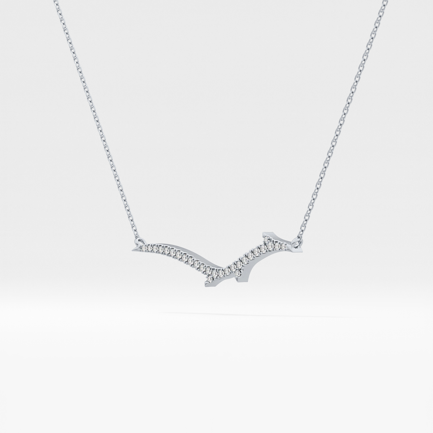 Classic 0.123 TCW Round Cut Moissanite Diamond Necklace