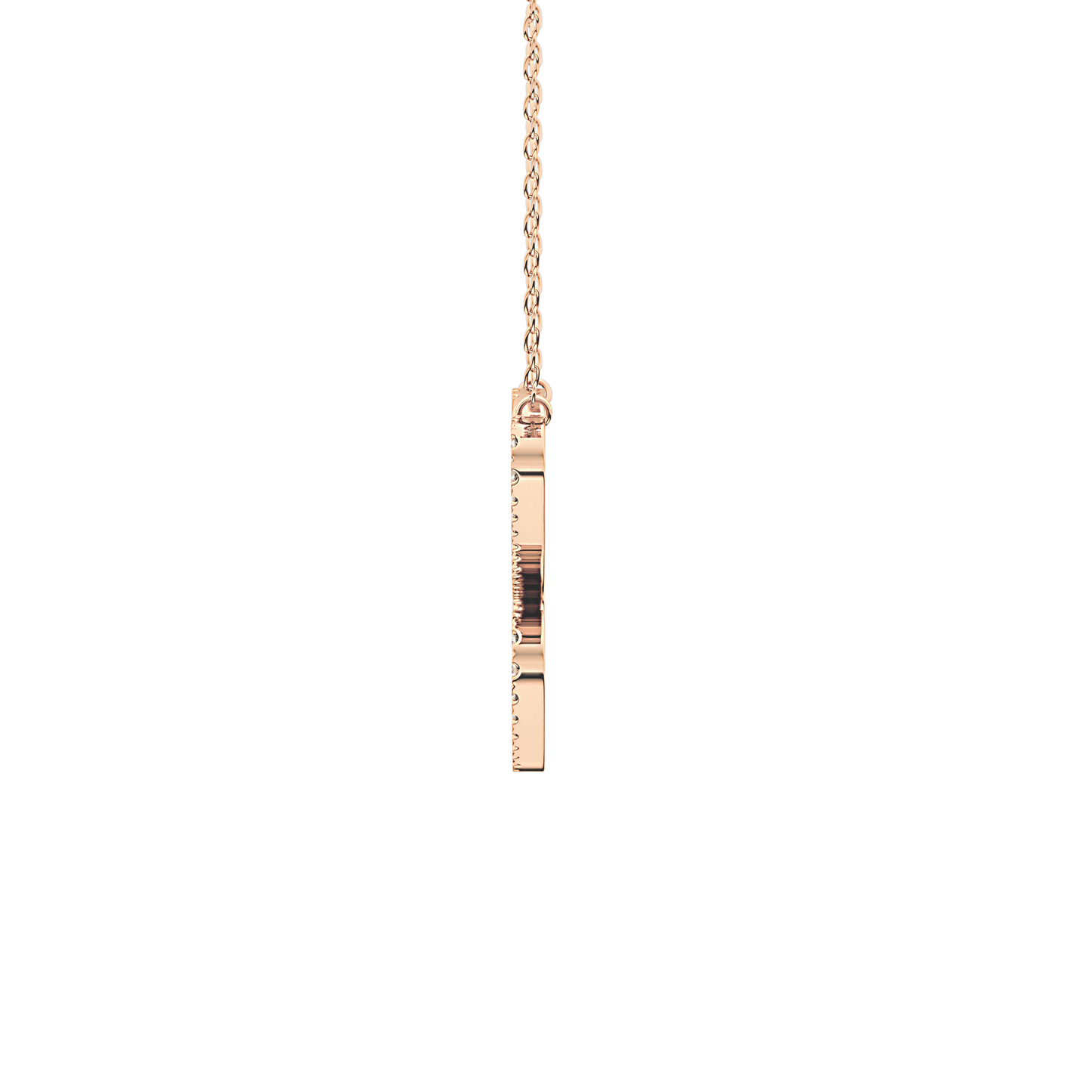 Classic 0.144 TCW Round Cut Moissanite Diamond Necklace