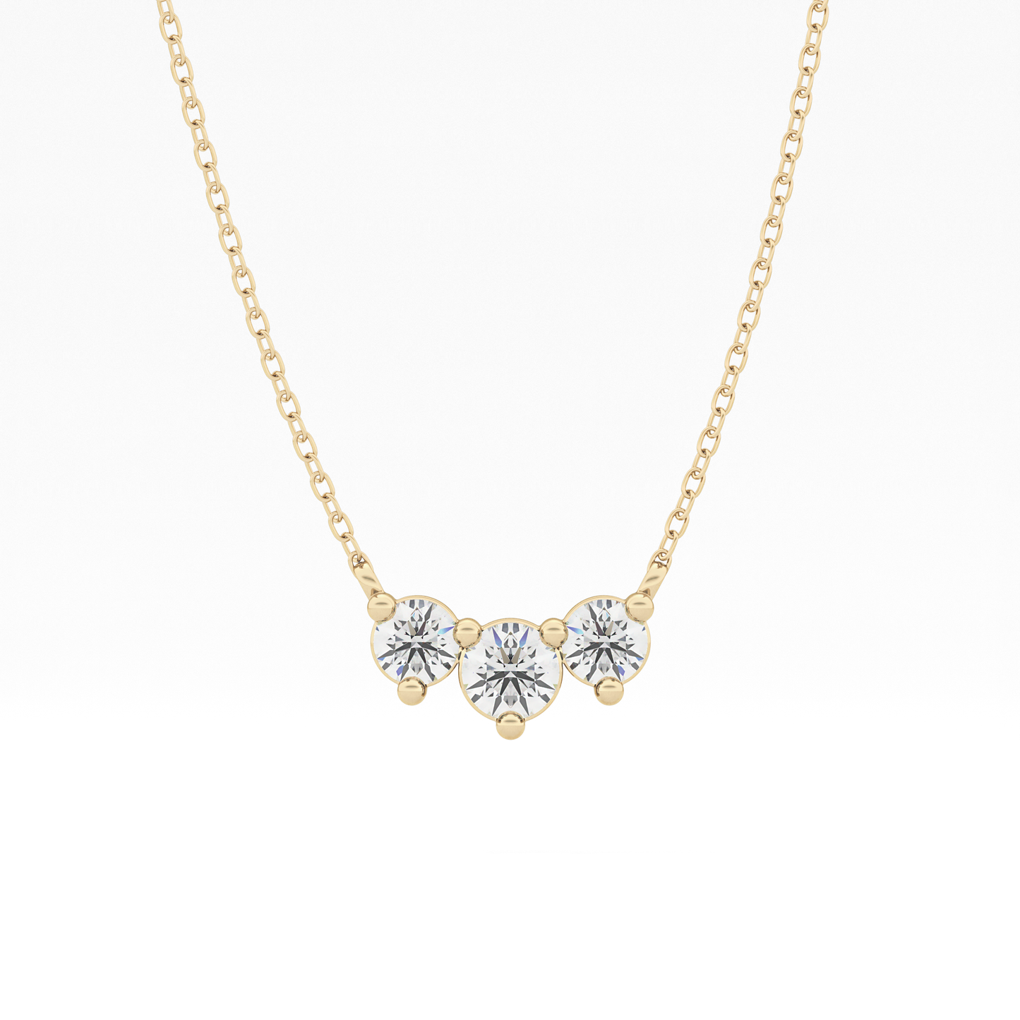 Classic 0.35 TCW Round Cut Moissanite Diamond Necklace