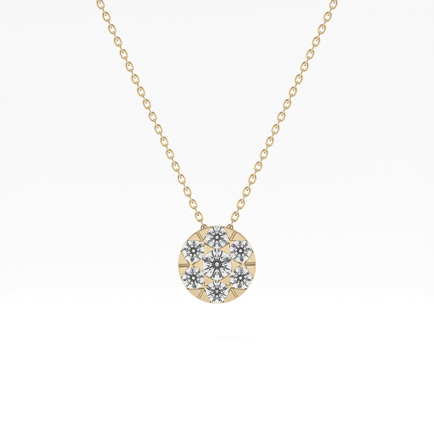 Classic 0.57 TCW Round Cut Moissanite Diamond Necklace
