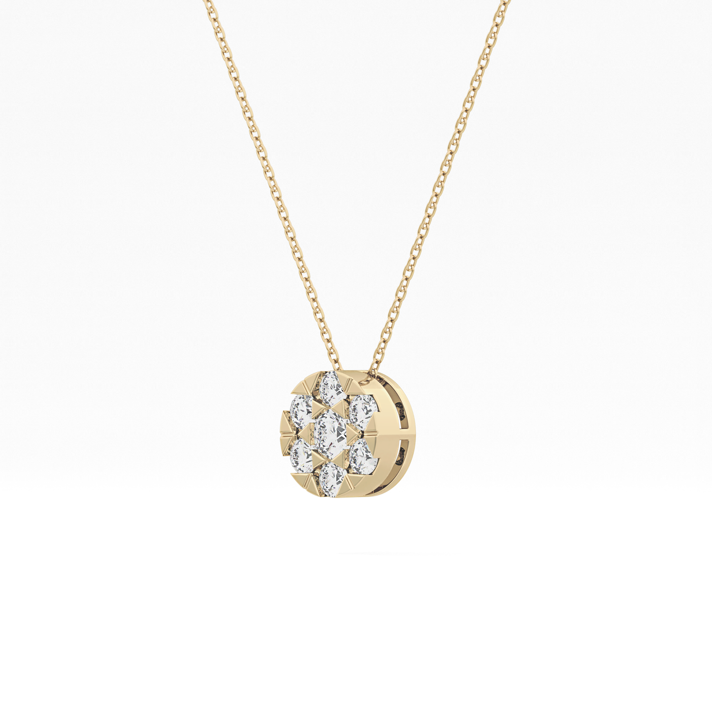 Classic 0.57 TCW Round Cut Moissanite Diamond Necklace