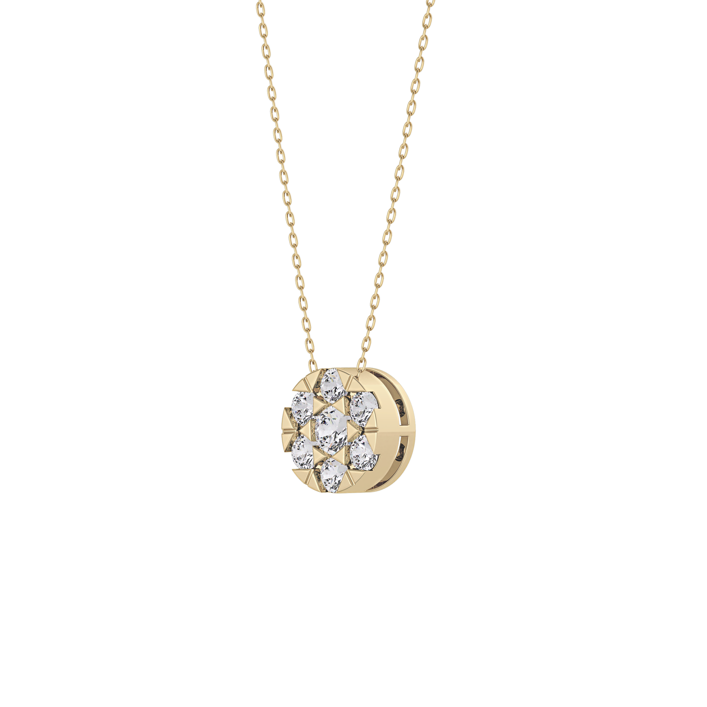 Classic 0.57 TCW Round Cut Moissanite Diamond Necklace
