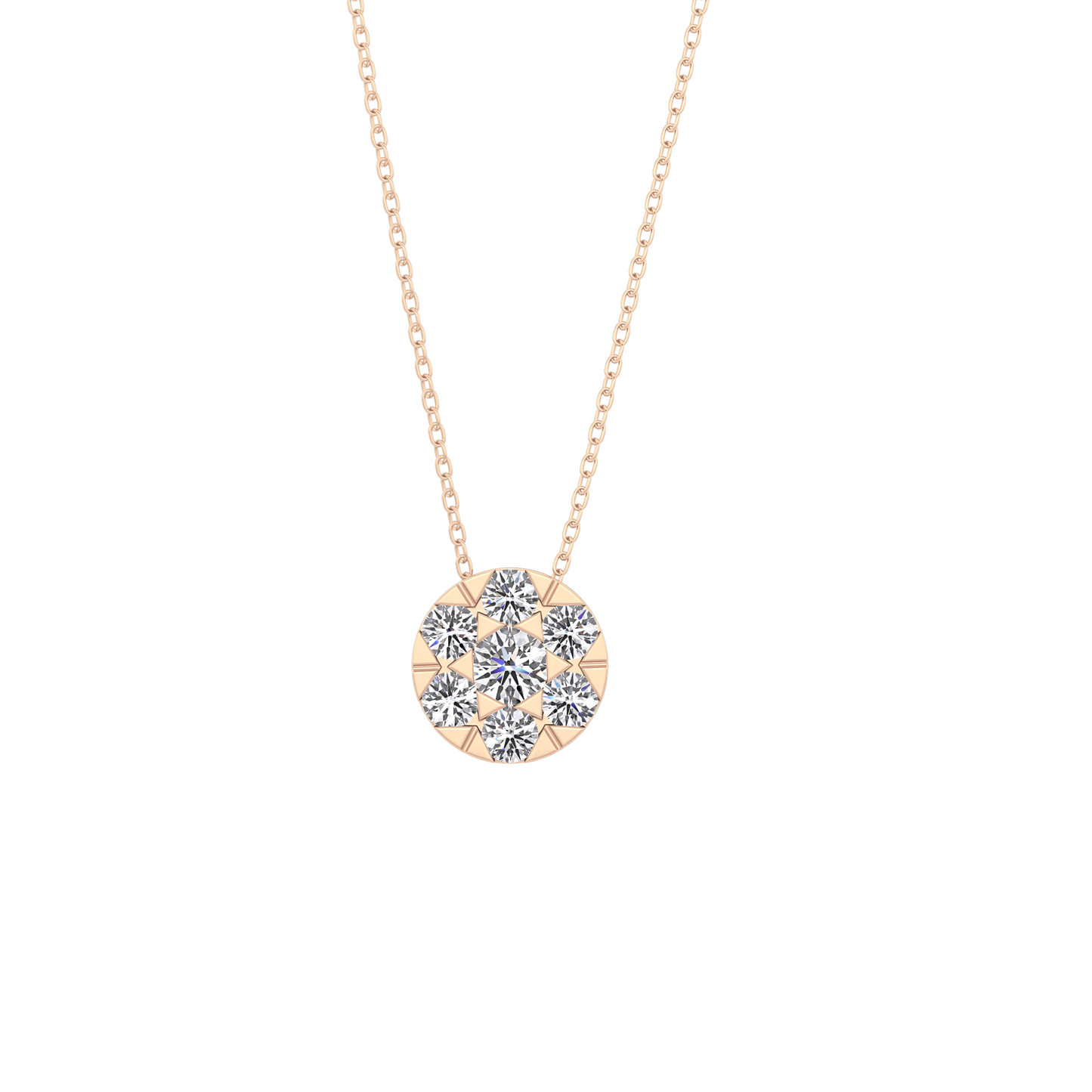 Classic 0.57 TCW Round Cut Moissanite Diamond Necklace