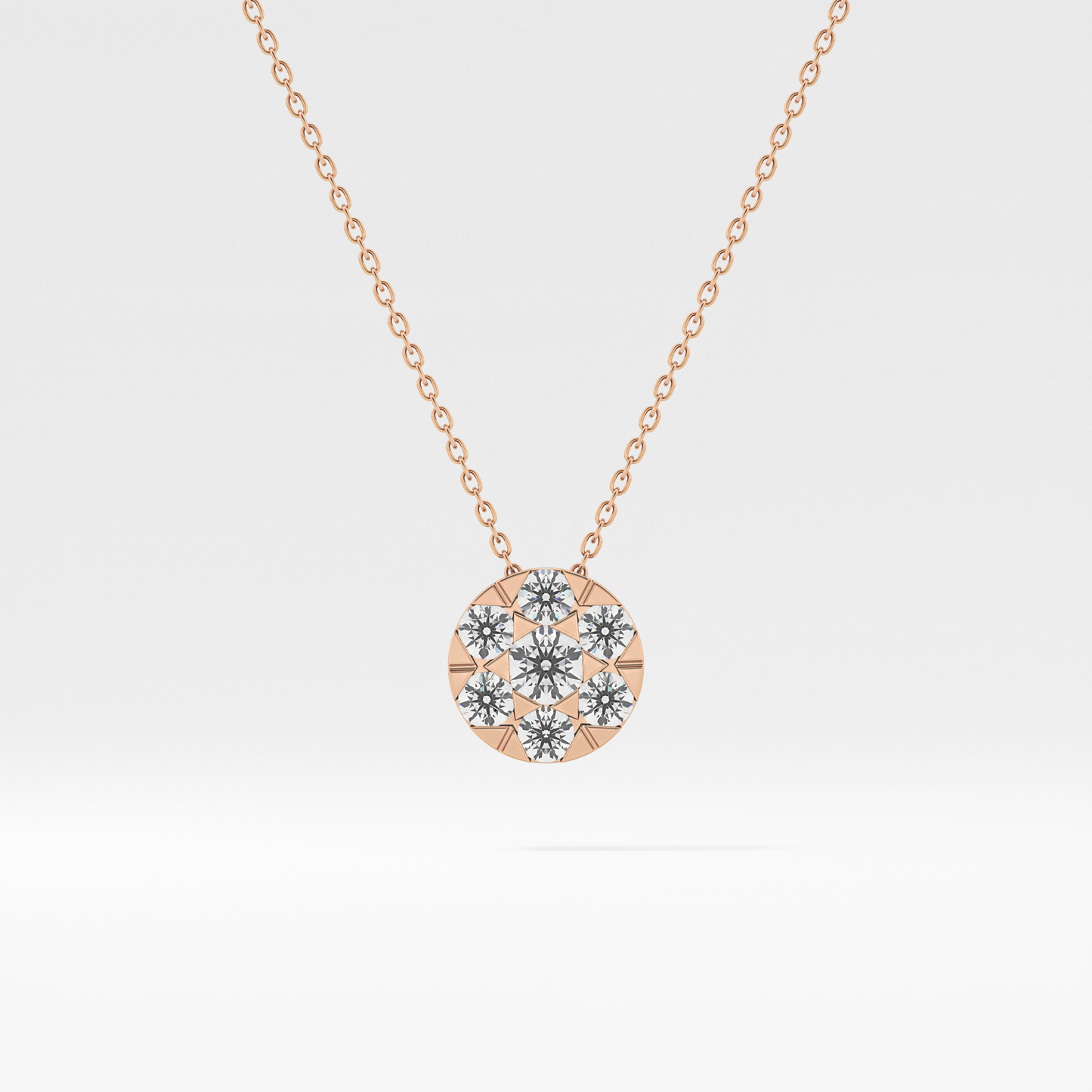 Classic 0.57 TCW Round Cut Moissanite Diamond Necklace
