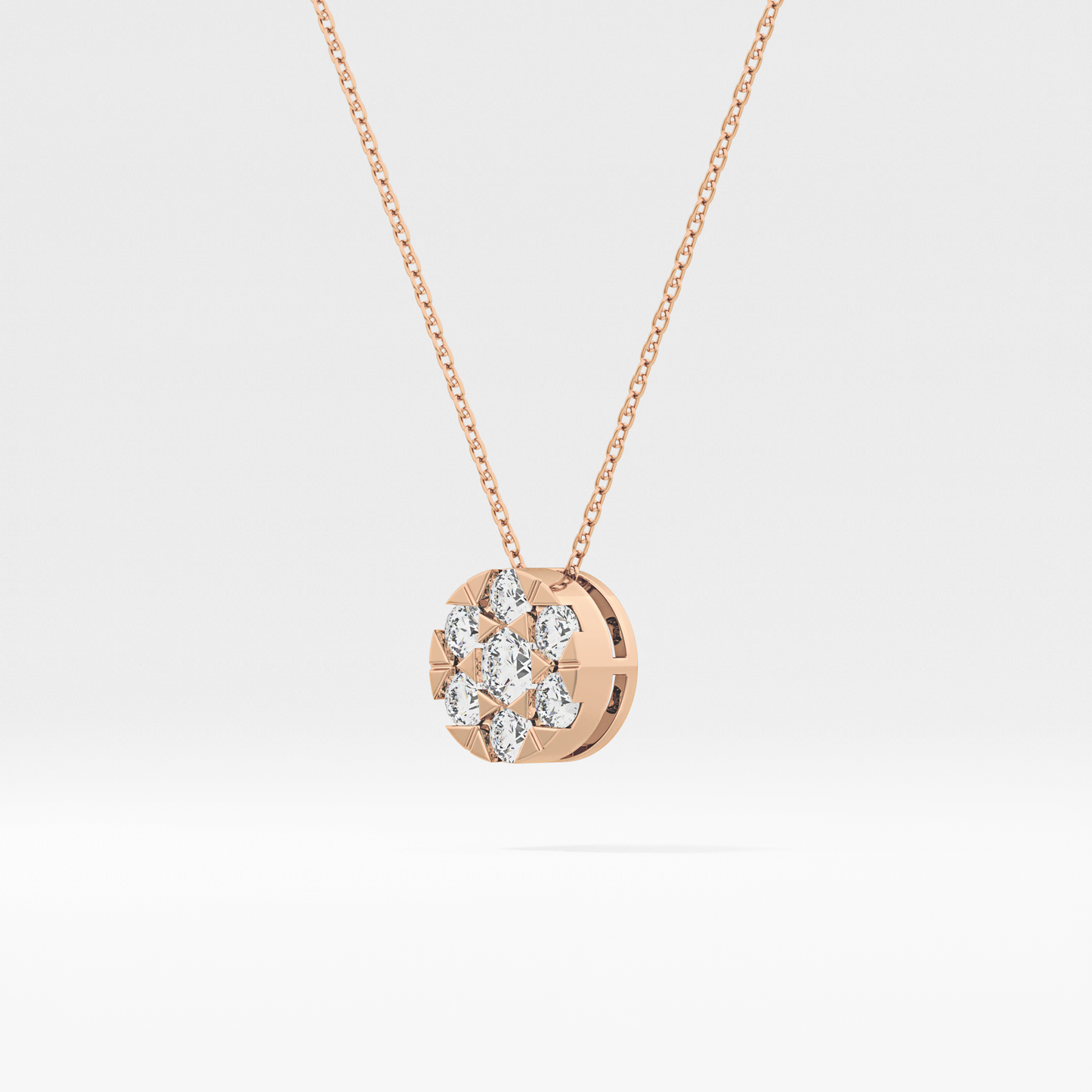 Classic 0.57 TCW Round Cut Moissanite Diamond Necklace