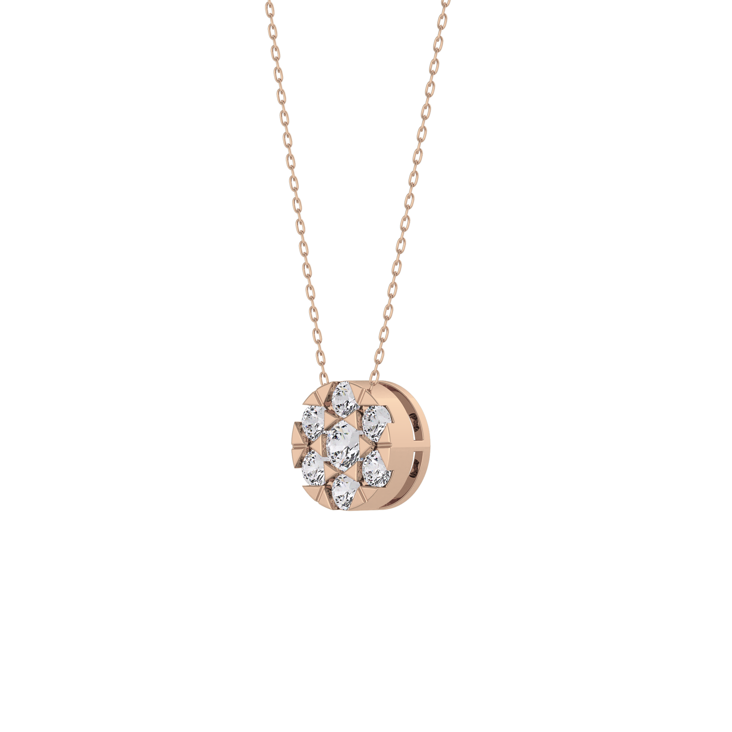 Classic 0.57 TCW Round Cut Moissanite Diamond Necklace