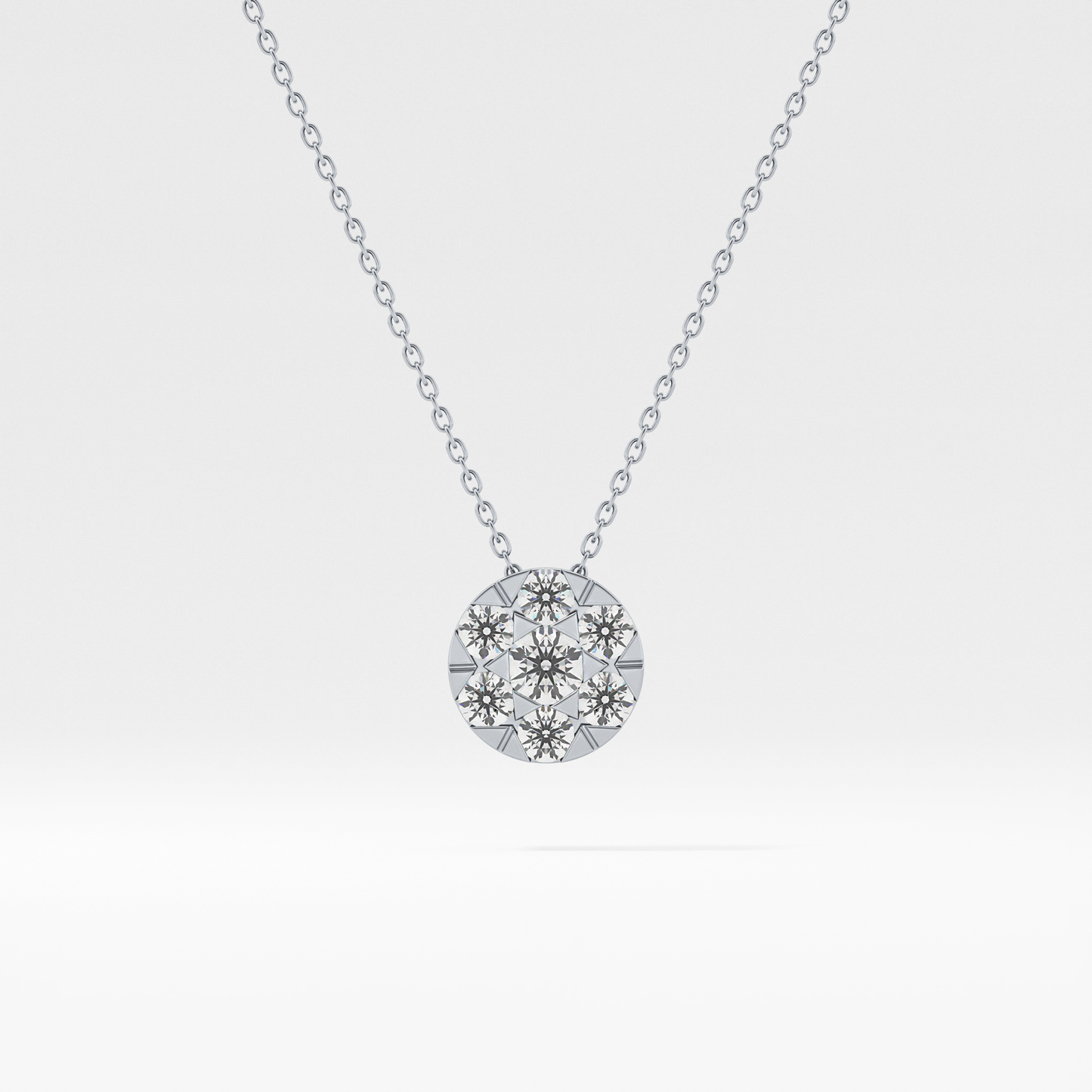 Classic 0.57 TCW Round Cut Moissanite Diamond Necklace