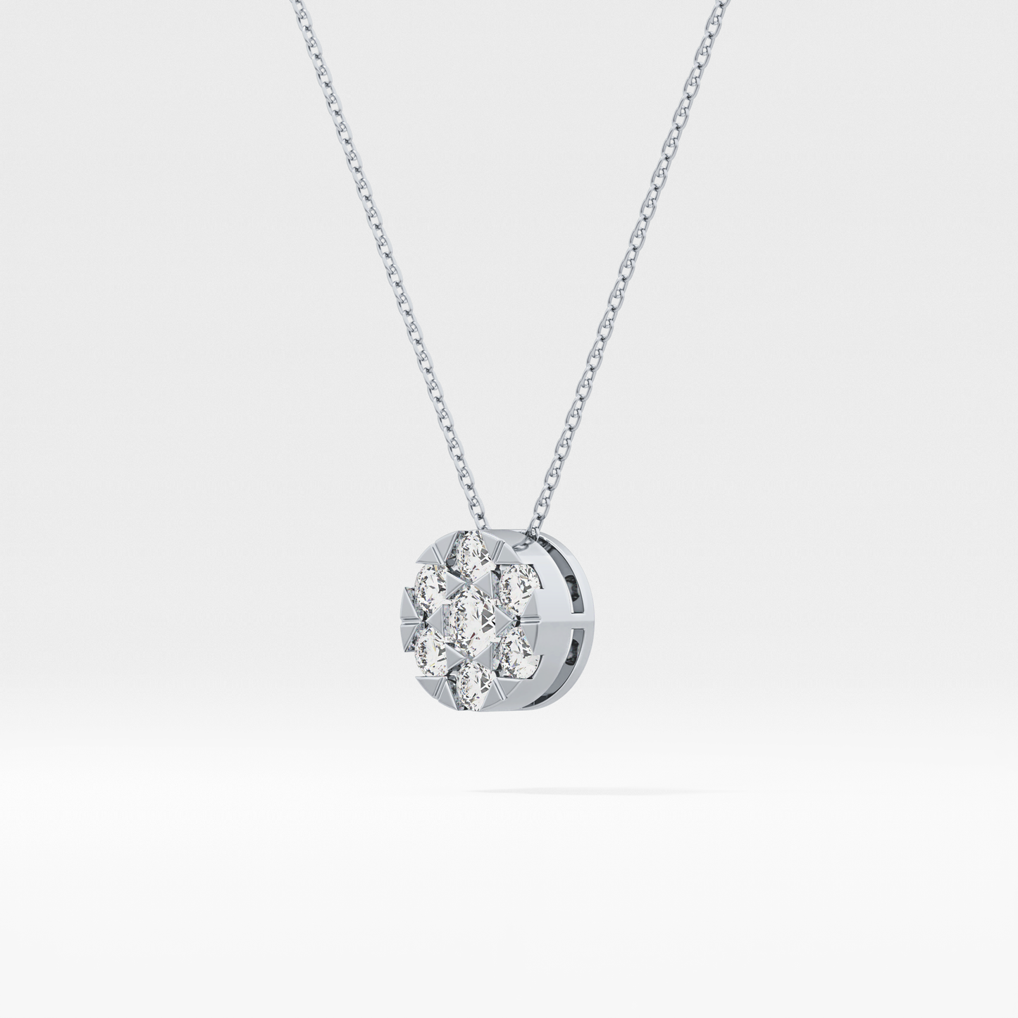Classic 0.57 TCW Round Cut Moissanite Diamond Necklace