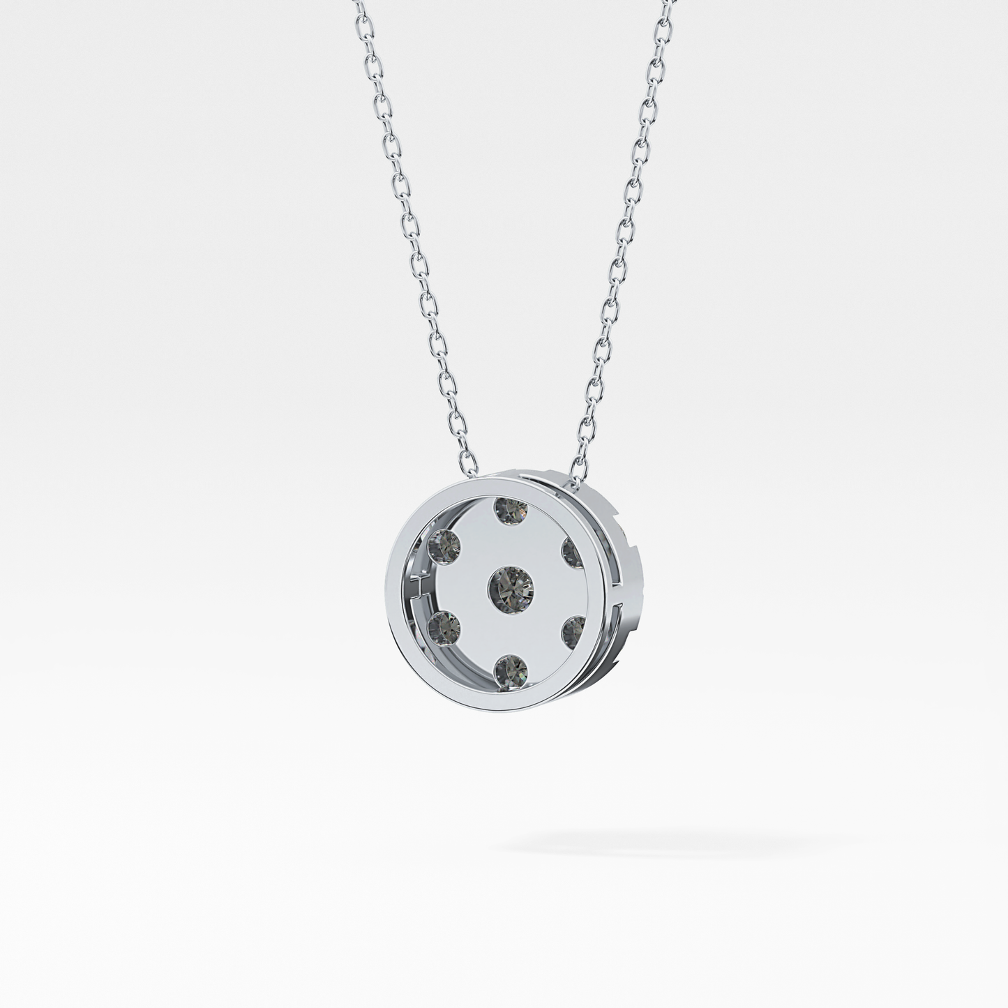 Classic 0.57 TCW Round Cut Moissanite Diamond Necklace