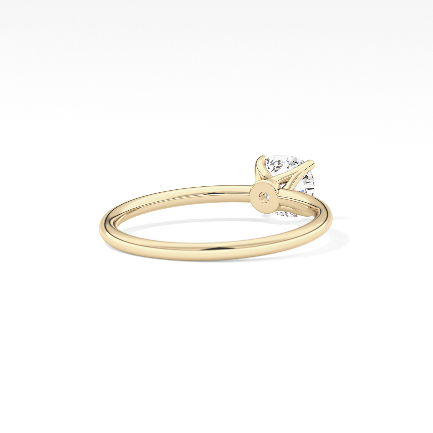 Cushion Cut 0.87 Carat Moissanite Ring – Solitaire Style in Gold