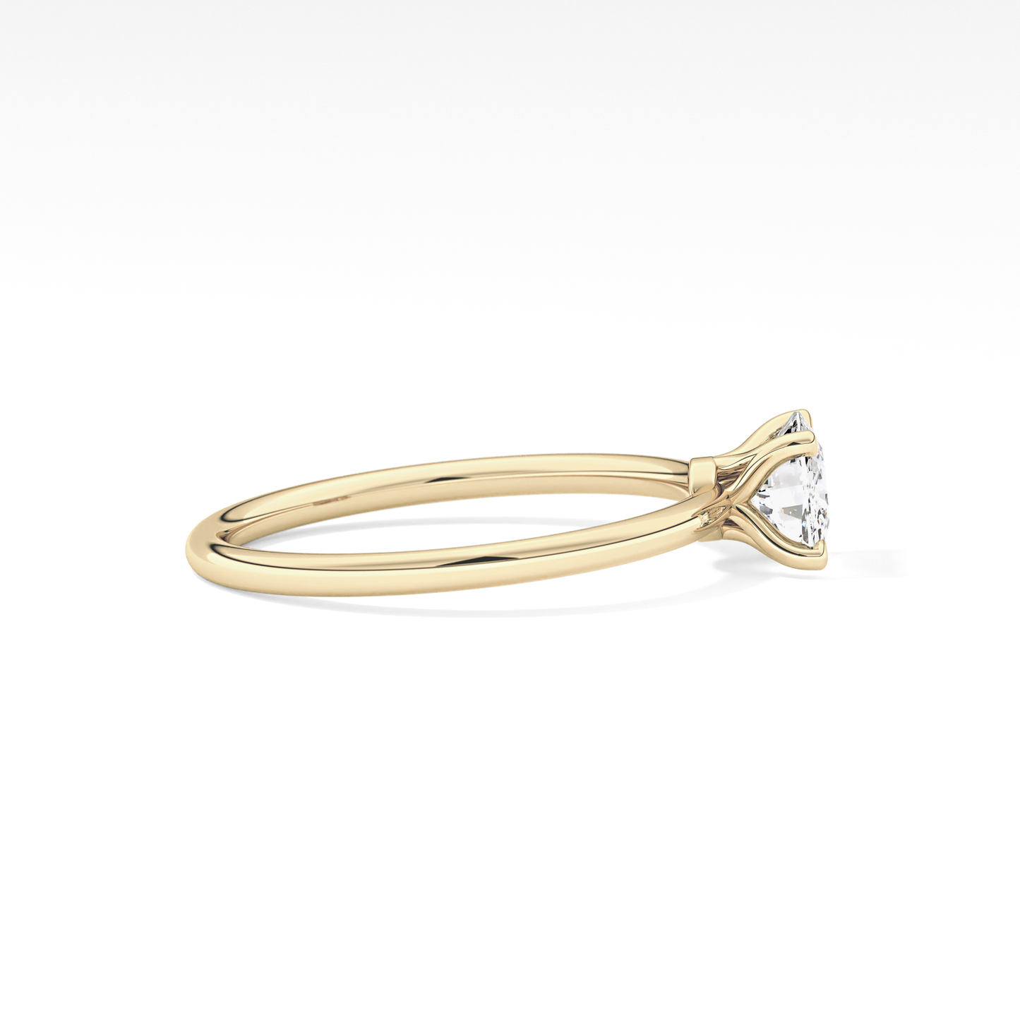 Cushion Cut 0.87 Carat Moissanite Ring – Solitaire Style in Gold