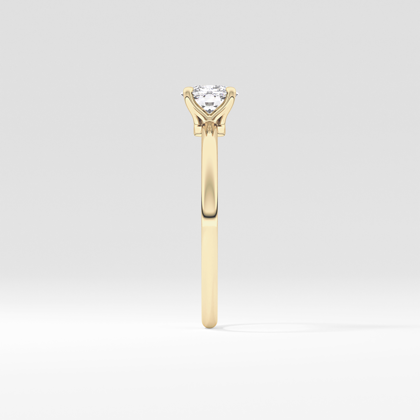 Cushion Cut 0.87 Carat Moissanite Ring – Solitaire Style in Gold