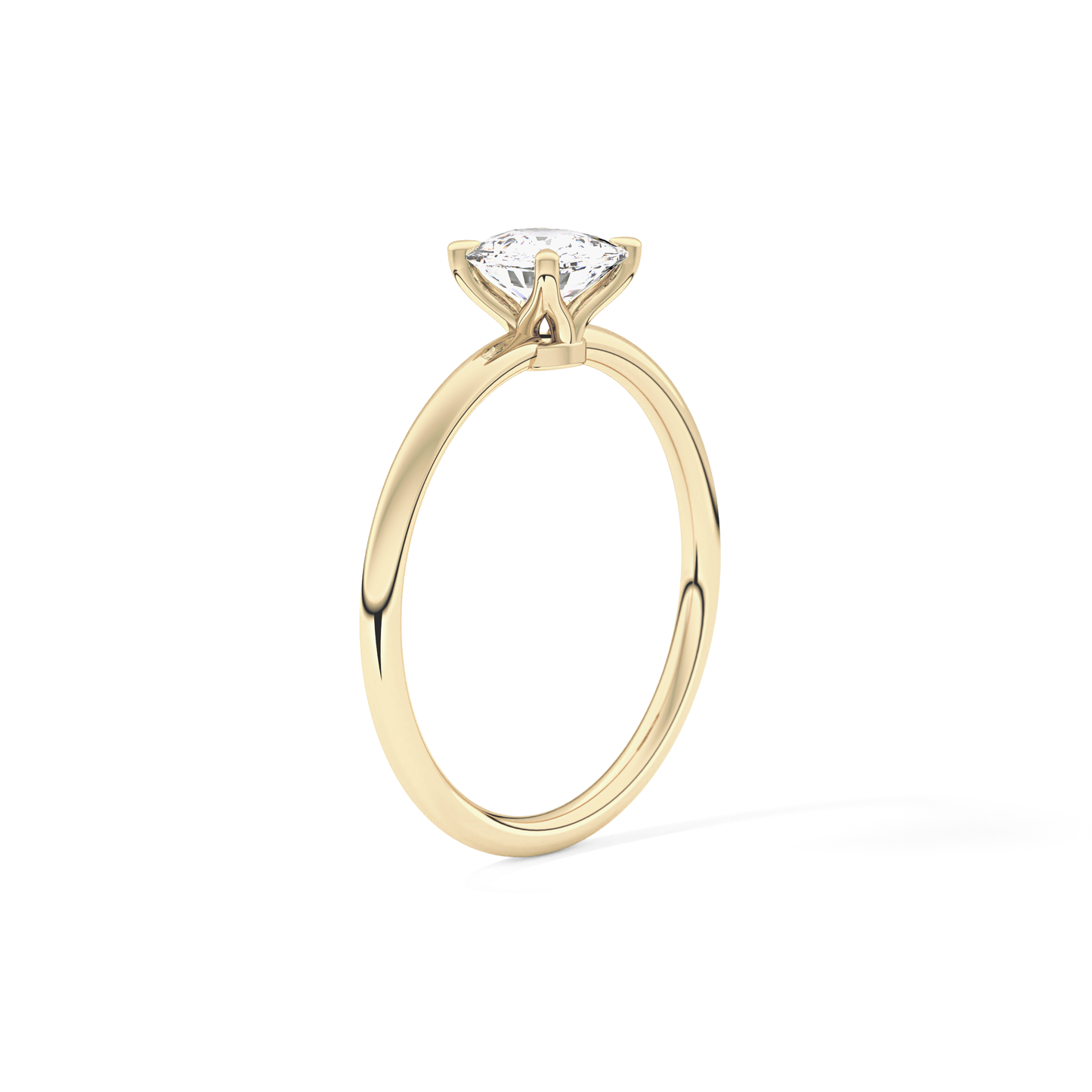 Cushion Cut 0.87 Carat Moissanite Ring – Solitaire Style in Gold