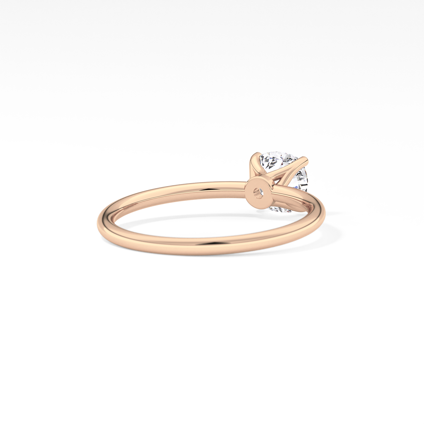 Cushion Cut 0.87 Carat Moissanite Ring – Solitaire Style in Gold