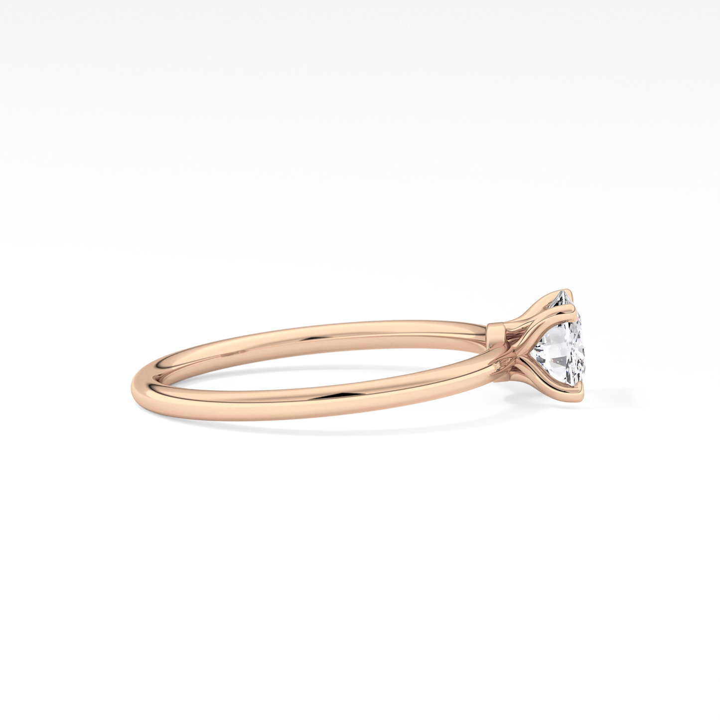 Cushion Cut 0.87 Carat Moissanite Ring – Solitaire Style in Gold