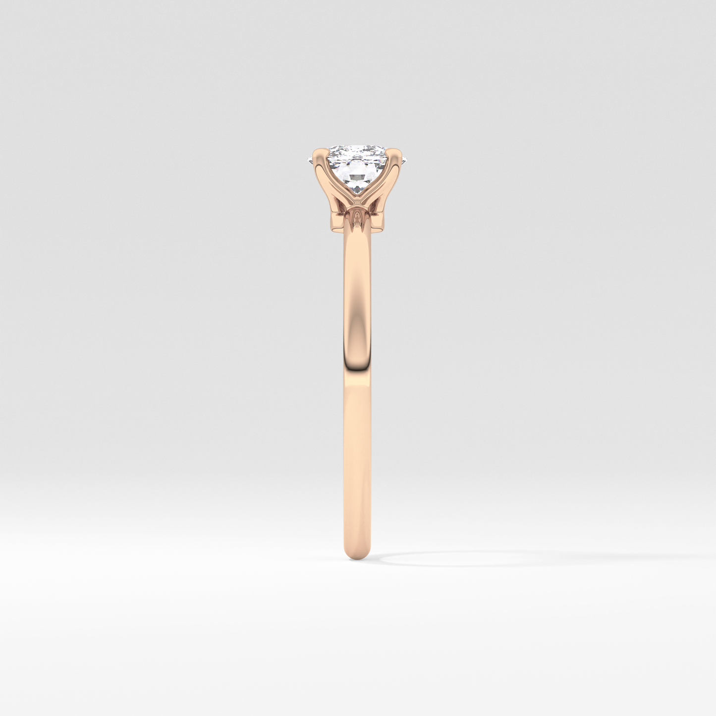 Cushion Cut 0.87 Carat Moissanite Ring – Solitaire Style in Gold